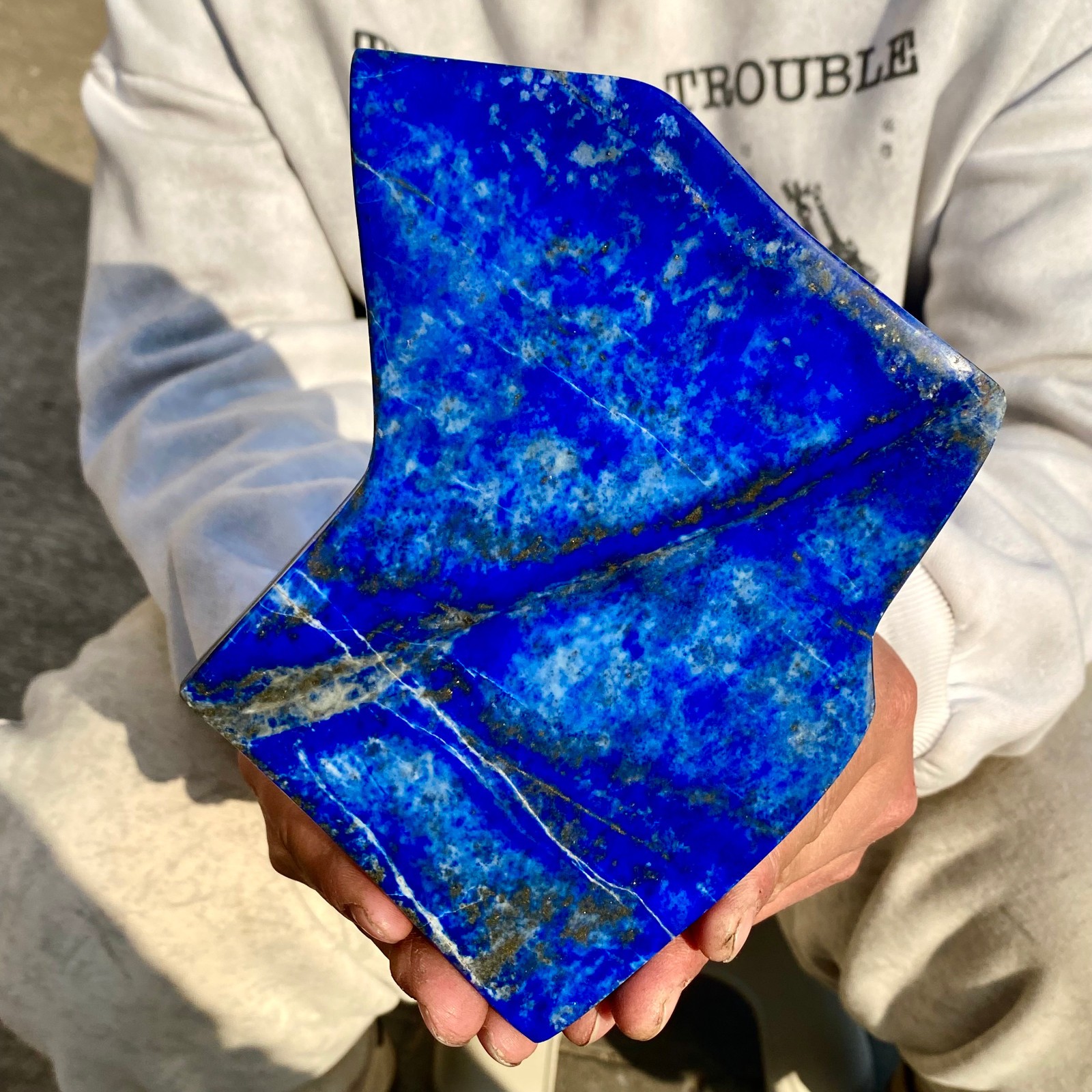 5.3LB LapisLazuli Freeform Polished Rough Tumble Healing Crystal Specimen Stone