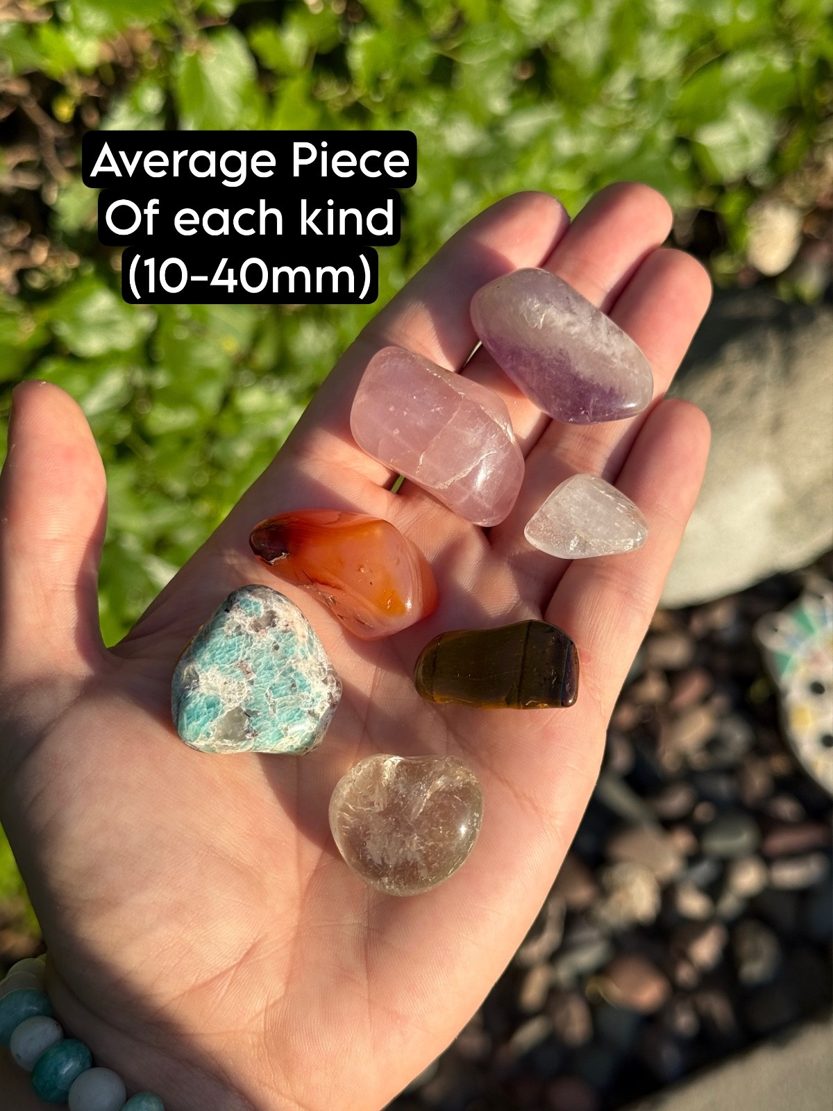 Bulk Wholesale Lot 1/2 Pound Tumble Crystals – Mixed, Carnelian, Tigers eye, ETC