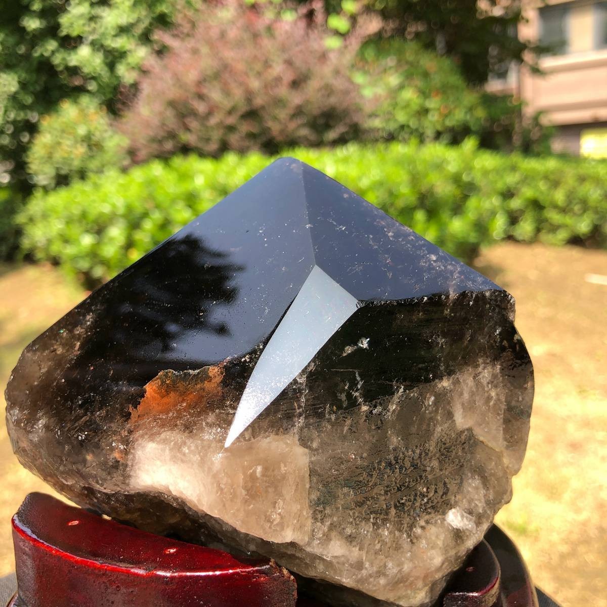 5.25LB Natural Smoky Quartz Crystal Mineral Specimen Reiki Healing+Stand