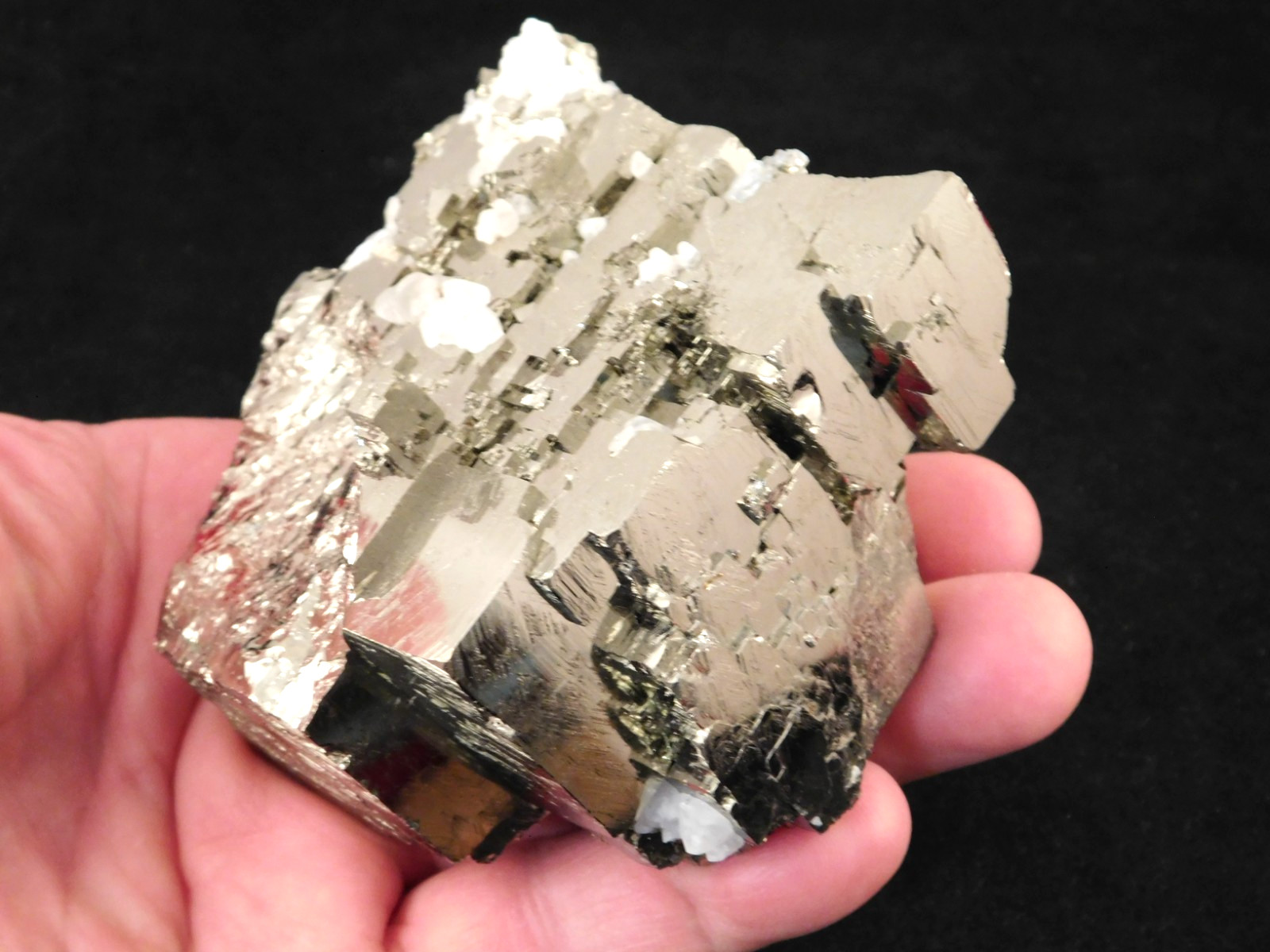 BIG! VERY Nice and 100% Natural Stepped Pyrite CUBE Cluster Peru 968gr