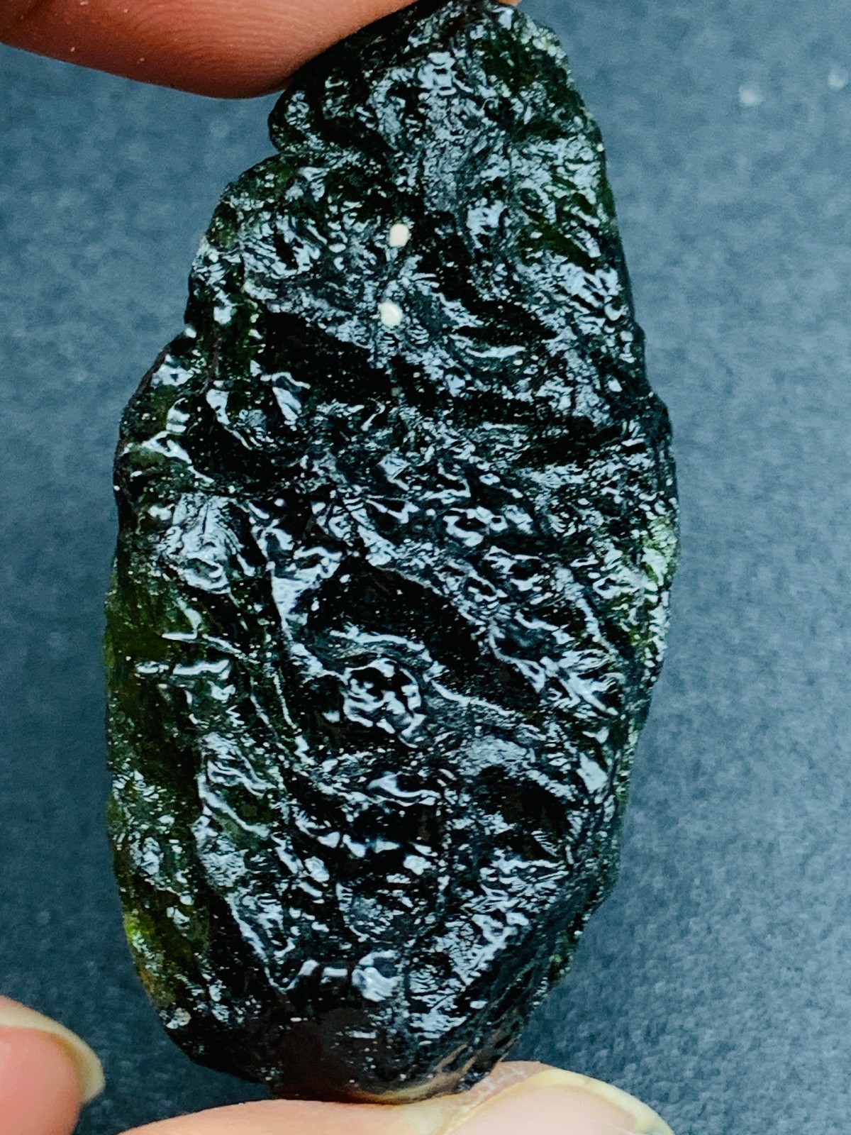 TOP Moldavite Raw Moldavite Crystal from Czech Republic PICcertificate 90CT