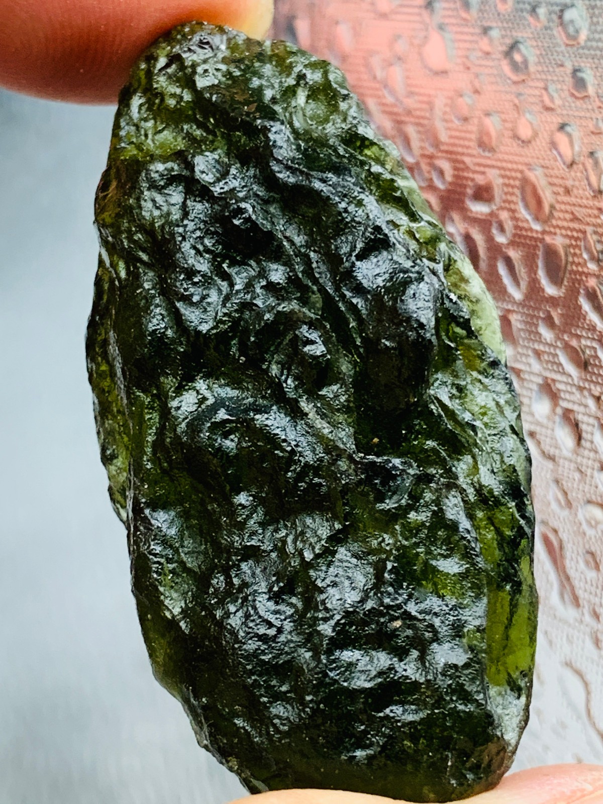 TOP Moldavite Raw Moldavite Crystal from Czech Republic PICcertificate 90CT
