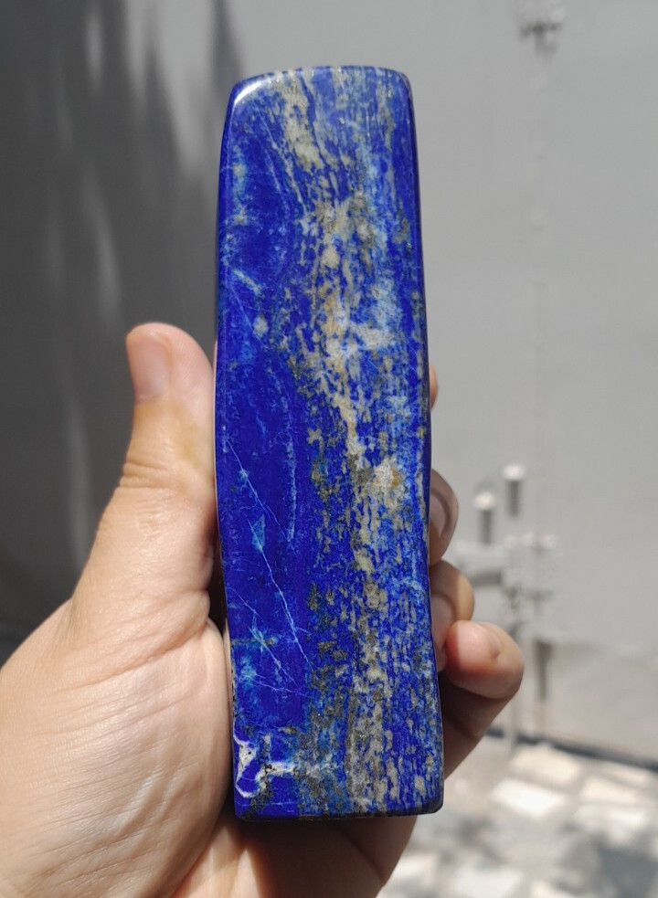 650Grams Lapis Lazuli Freeform Rough Tumbled Polished With Iron Pyrite Inclusion