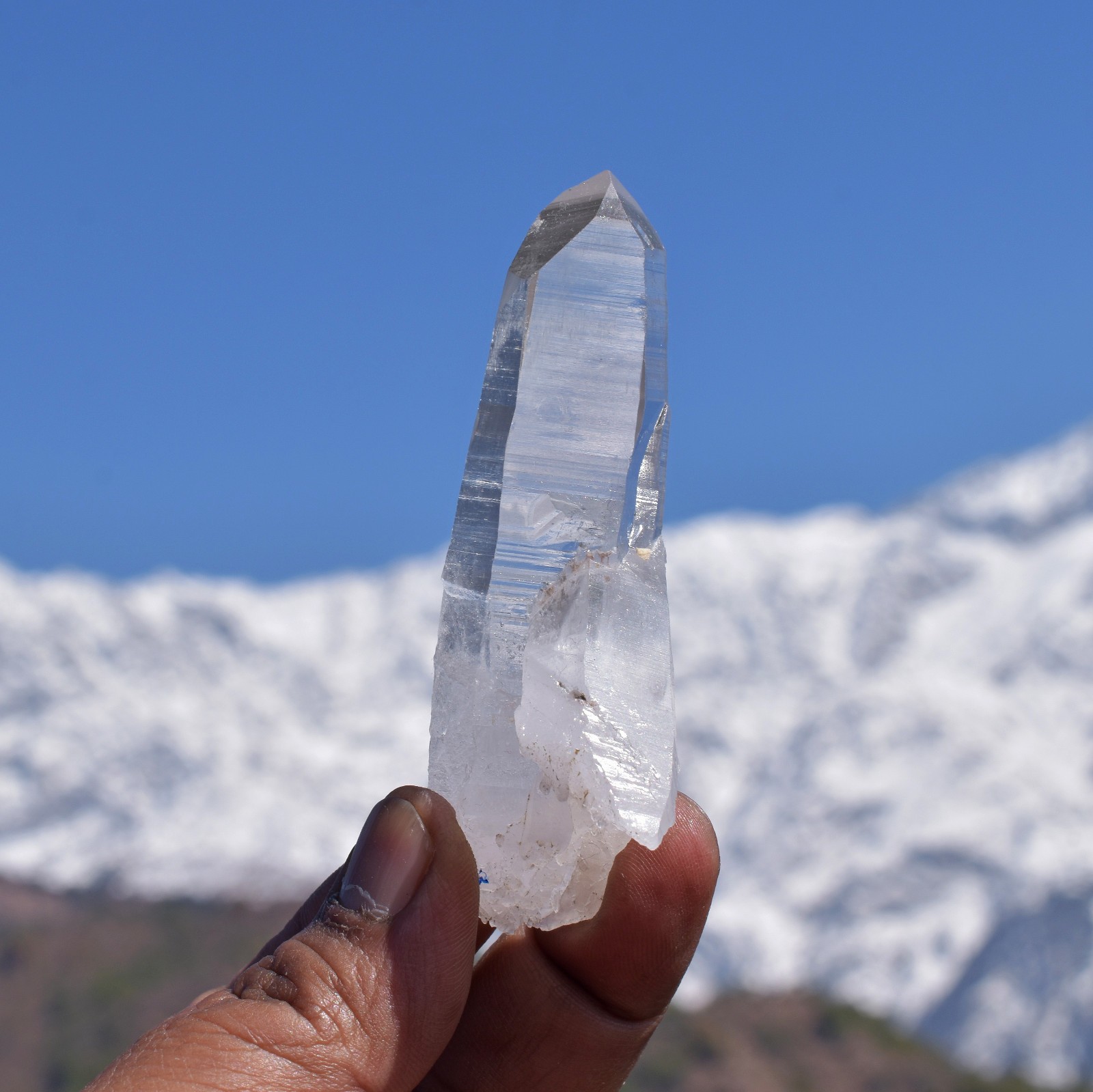 HIMALAYAN GLACIER TEMPLE DOW MANIFESTATION QUARTZ LEMURIAN SEED CLEAR CRYSTAL.