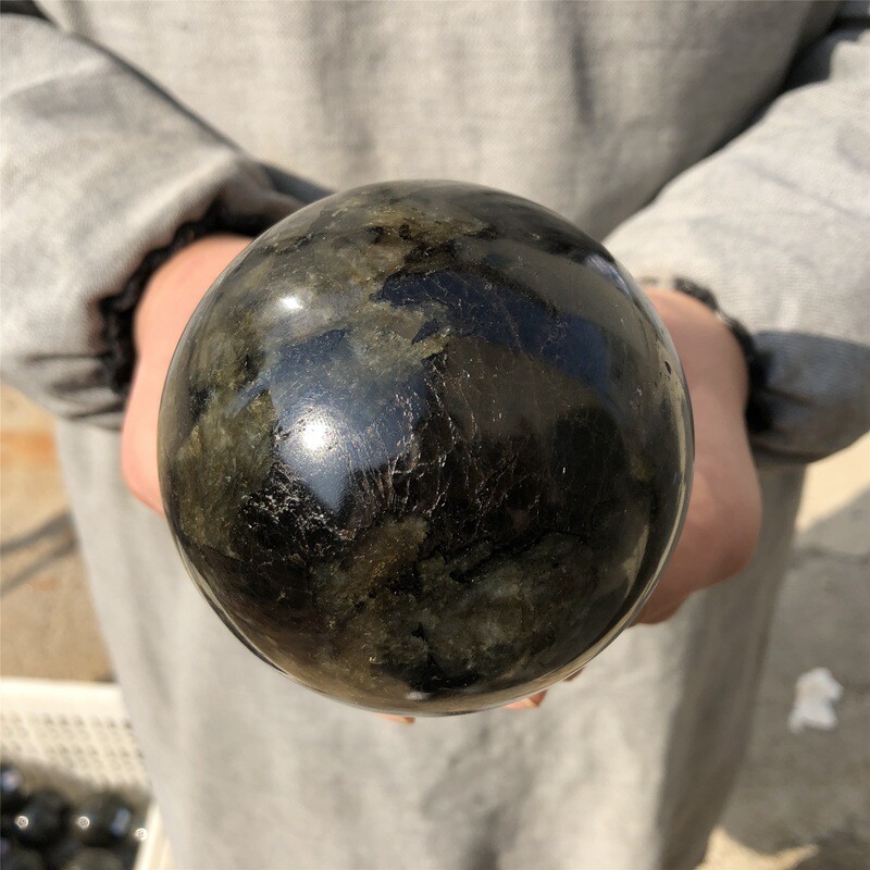 1kg Natural labradorite crystal Ball Quartz Crystal Sphere Reiki