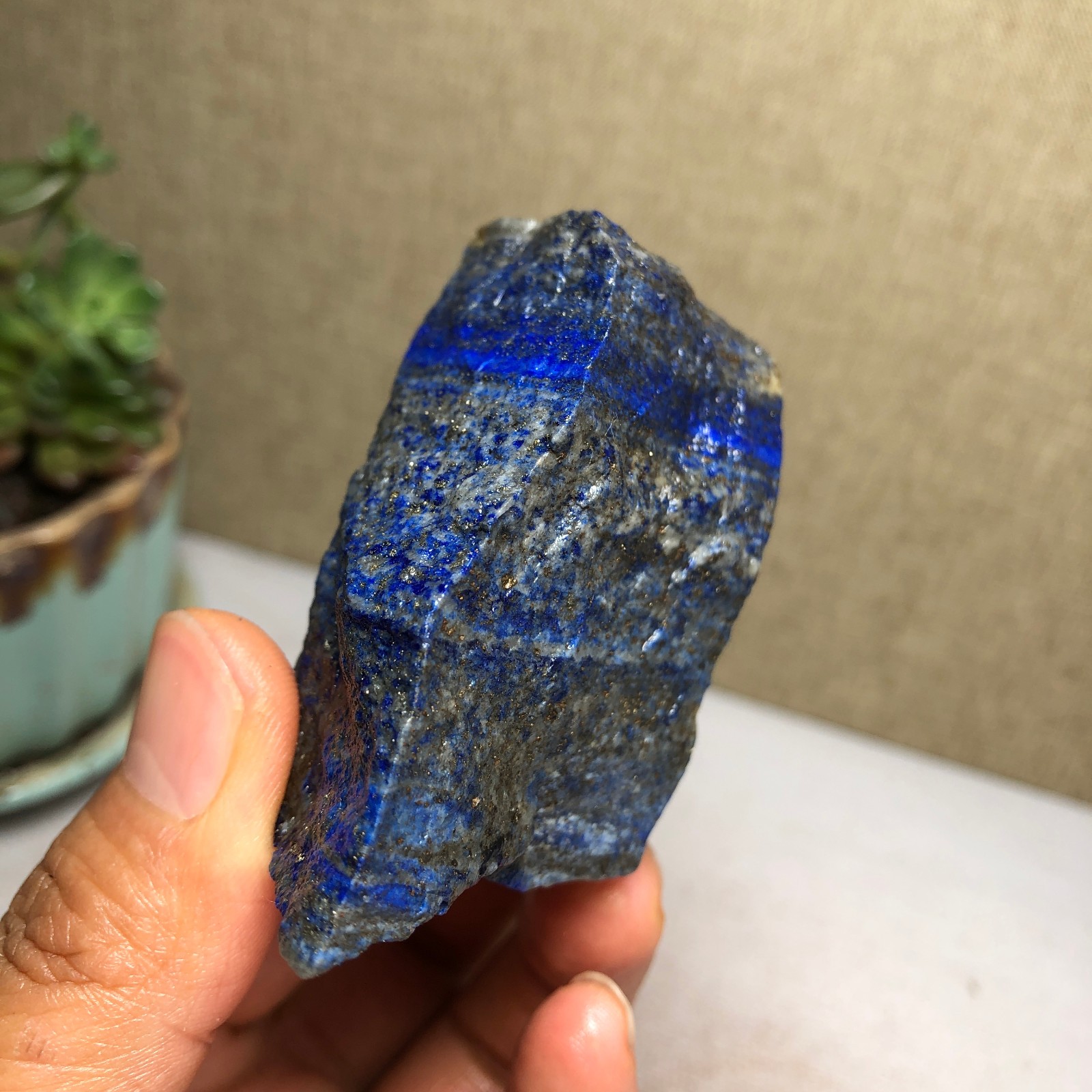 Natural Rough Lapis Lazuli original Crystal uncut Gemstone Mineral 151g A4427