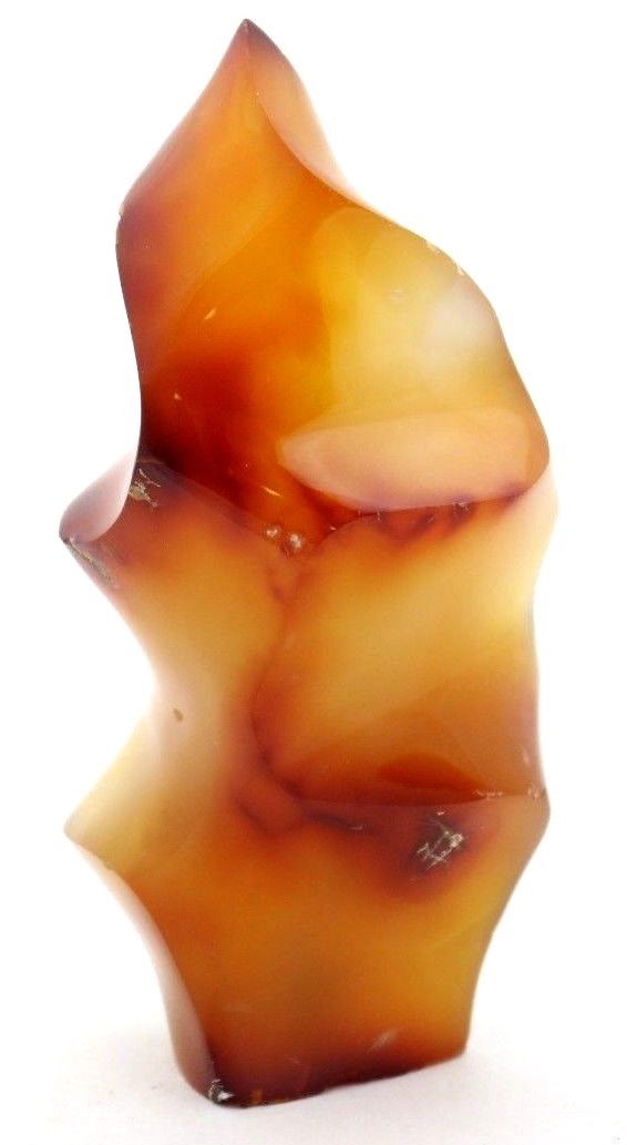 Large PHENOMENAL Polished and Carved RED Flame CARNELIAN Mineral Specimen