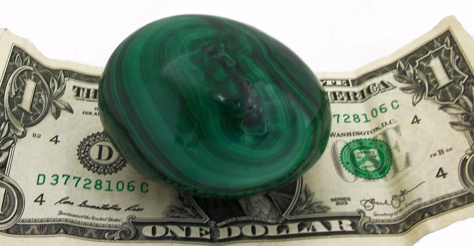 Polished Malachite Egg 9.8 oz – 2.25 x 1.75 inches – MAL083EGG -Bull’s eye Green