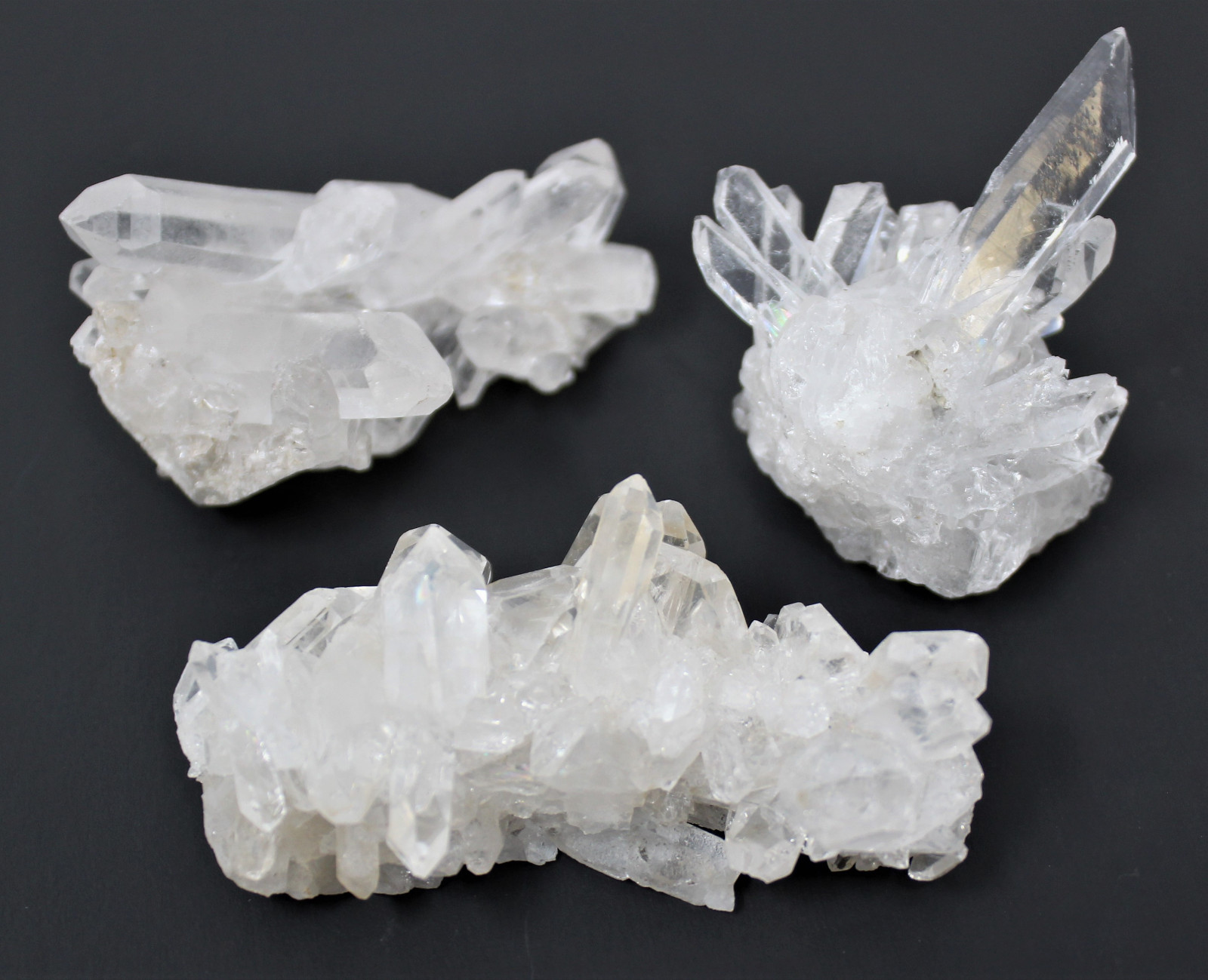 Bulk 1/2 lb (2 – 3 piece lot) Natural Clear Quartz Crystal Clusters Geodes