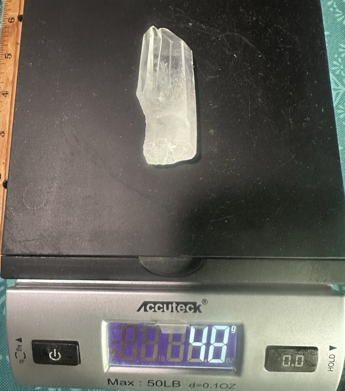 Arkansas Clear Quartz Lemurian Seed Crystal Parallel Twin Point Formation 1.7 oz