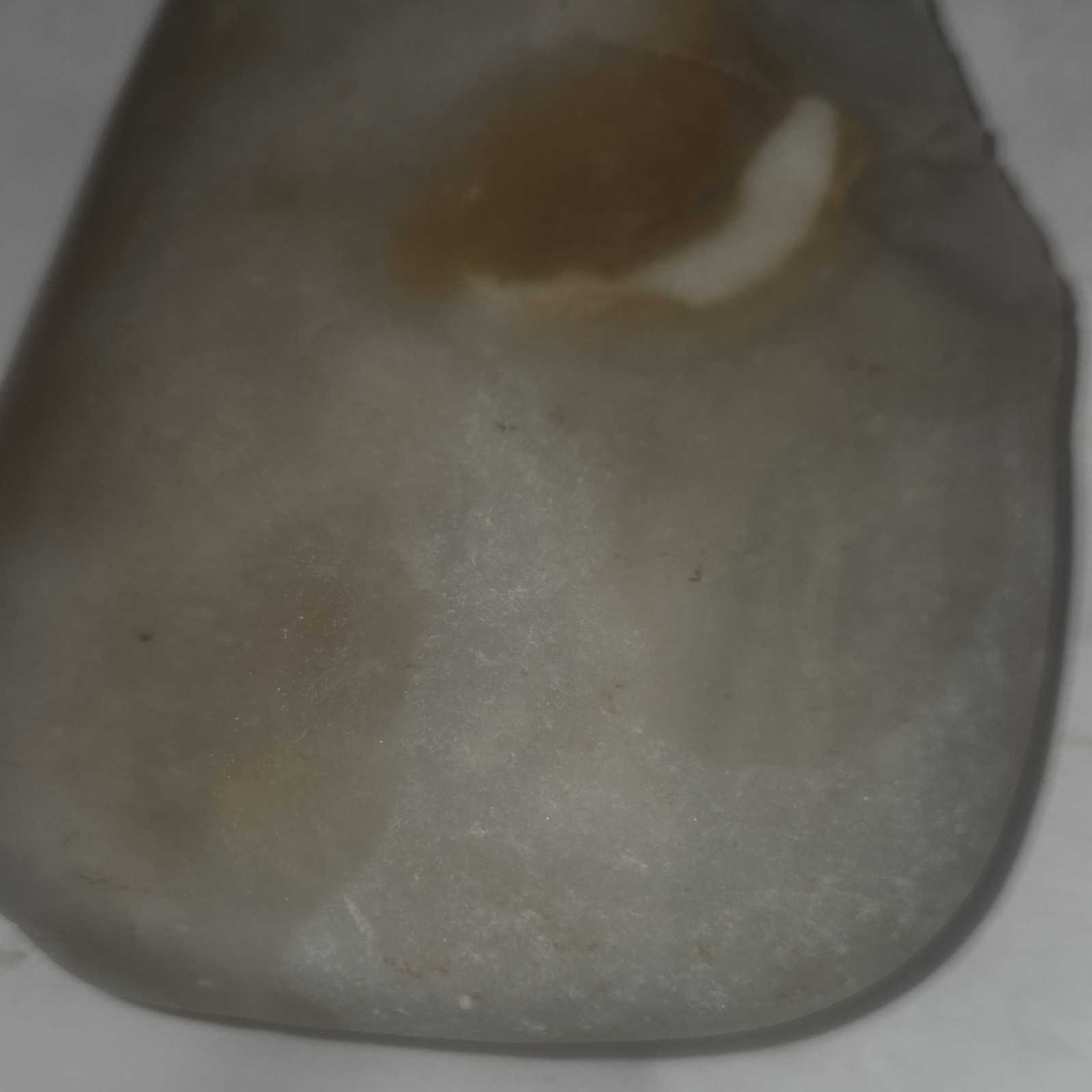 Polished Brown and White Mineral Specimen Stone for Display or Collection
