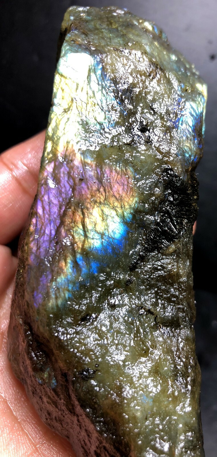 365g Rare Natural Labradorite Crystal Rough not Polished From Madagascar W262