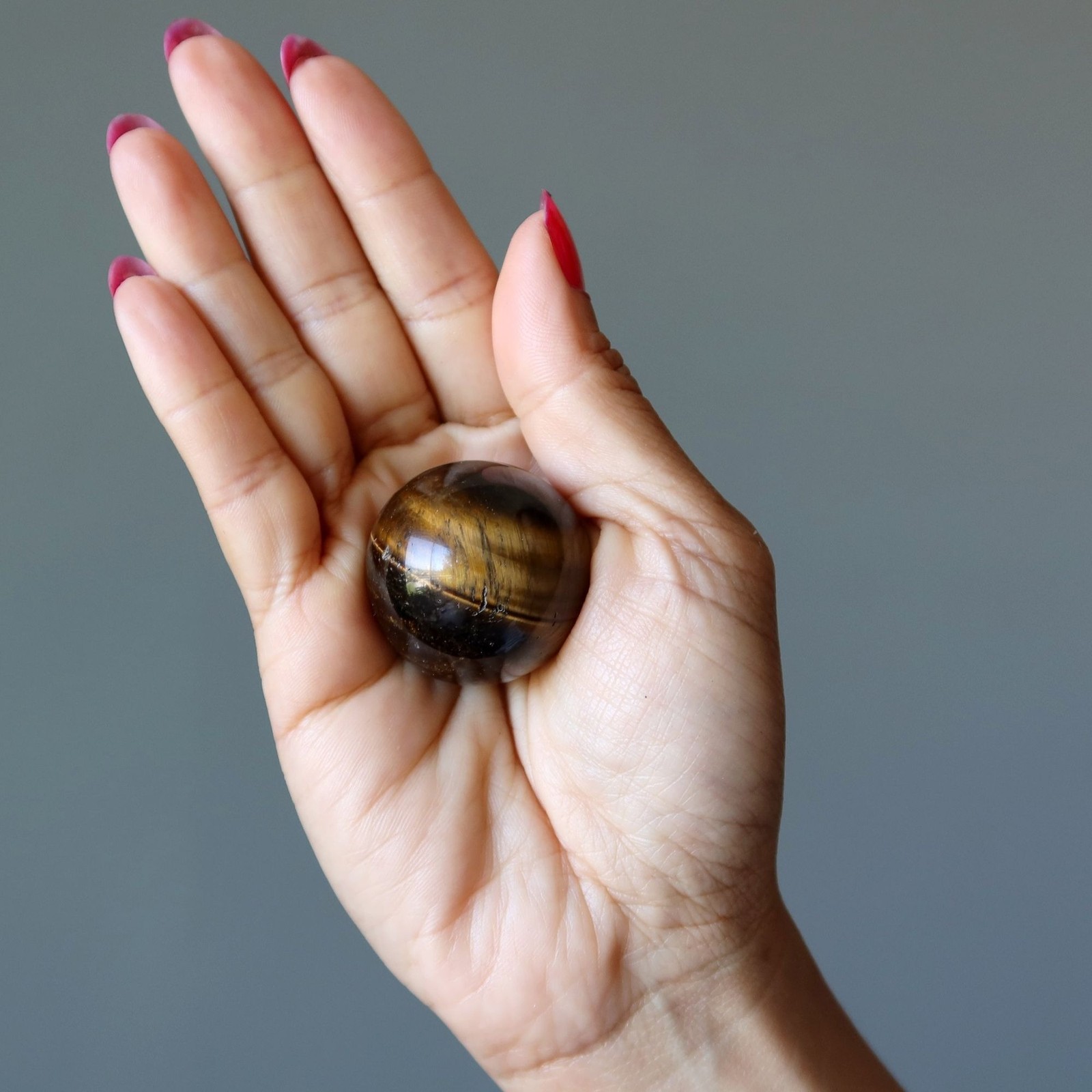 Lot of 6 Tigers Eye Sphere Bundle Golden Brown Crystal Balls Natural Stone Bulk