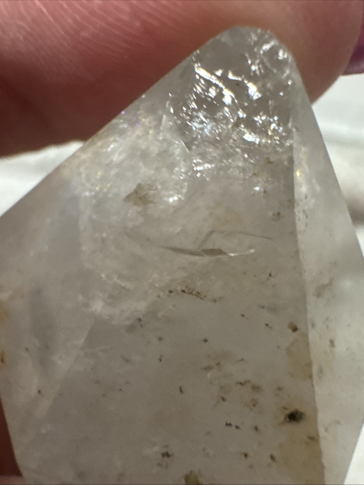 Imperfect Tower Duo. Fire Quartz And Quartz With Fire And Epidote Inclusion