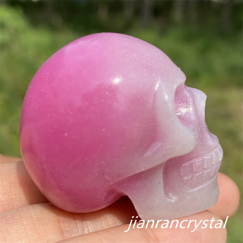 1.5″+ Luminous Stone Skull Hand Carved Resin Skull Gift Reiki Healing 1pc