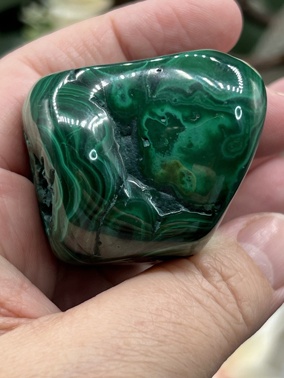 Natural Malachite Chunky Polished Freeforms L@@K Free ship & Gift