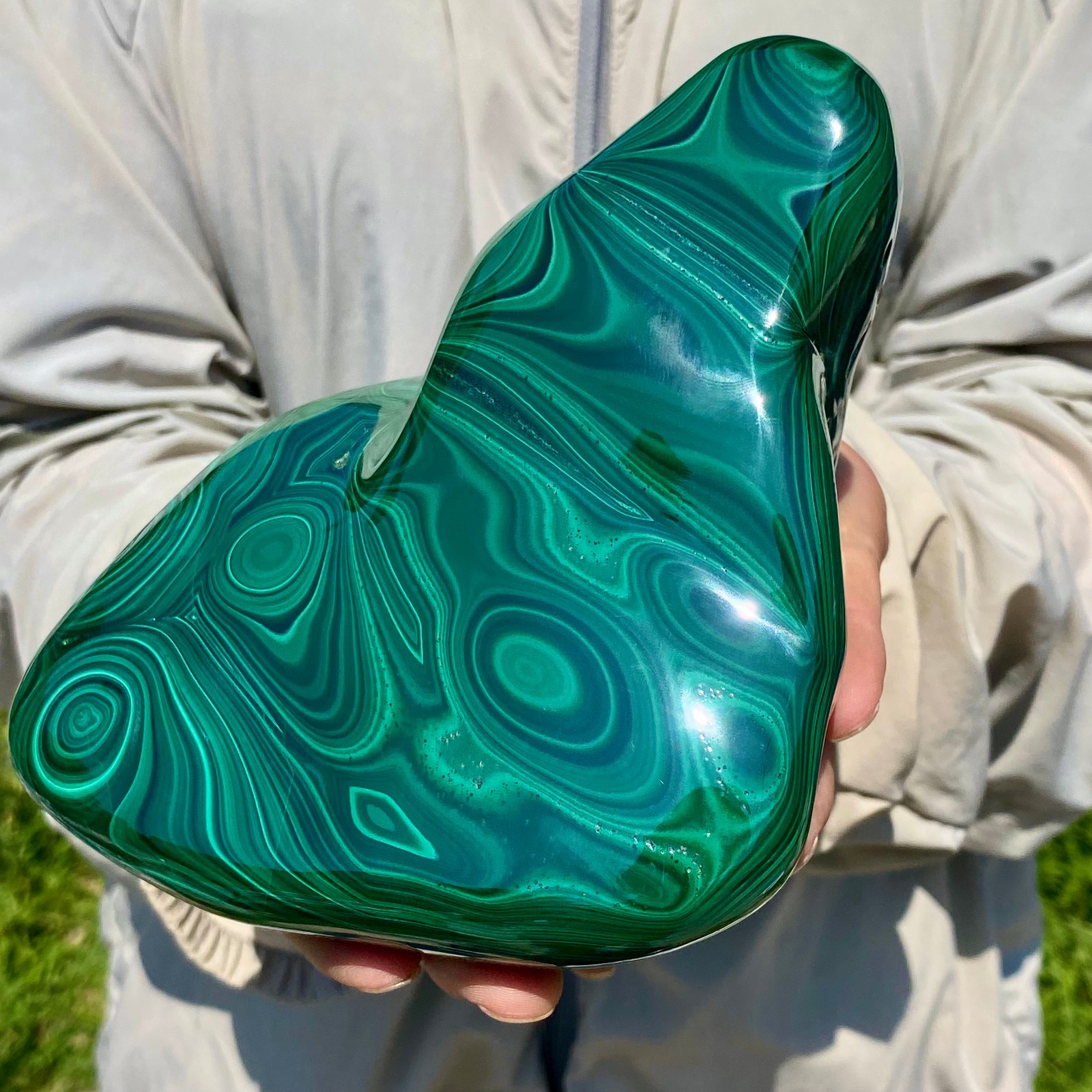 4.96LB TOP Natural Malachite crystal quartz Mineral specimen Reiki gem