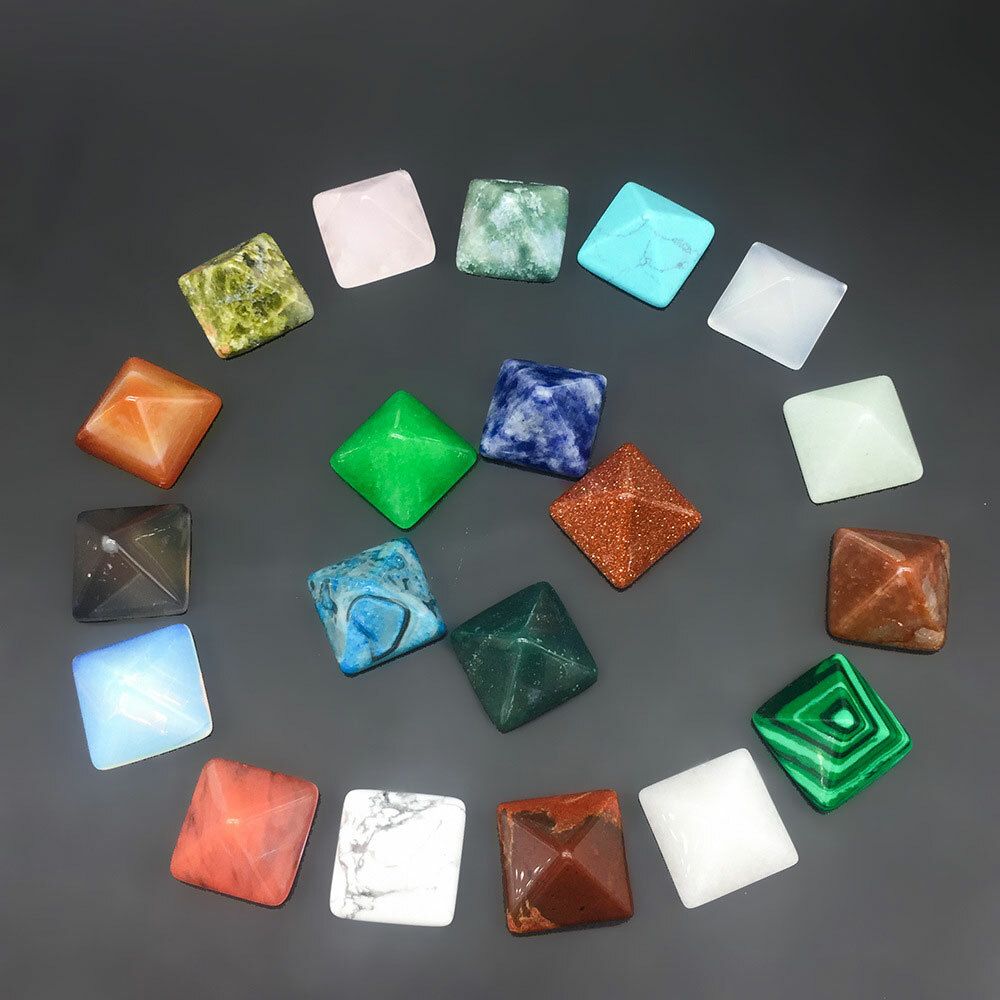 Set of 7/14/35Pcs Chakra Pyramid Natural Stone Crystal Healing Spirituality #SH