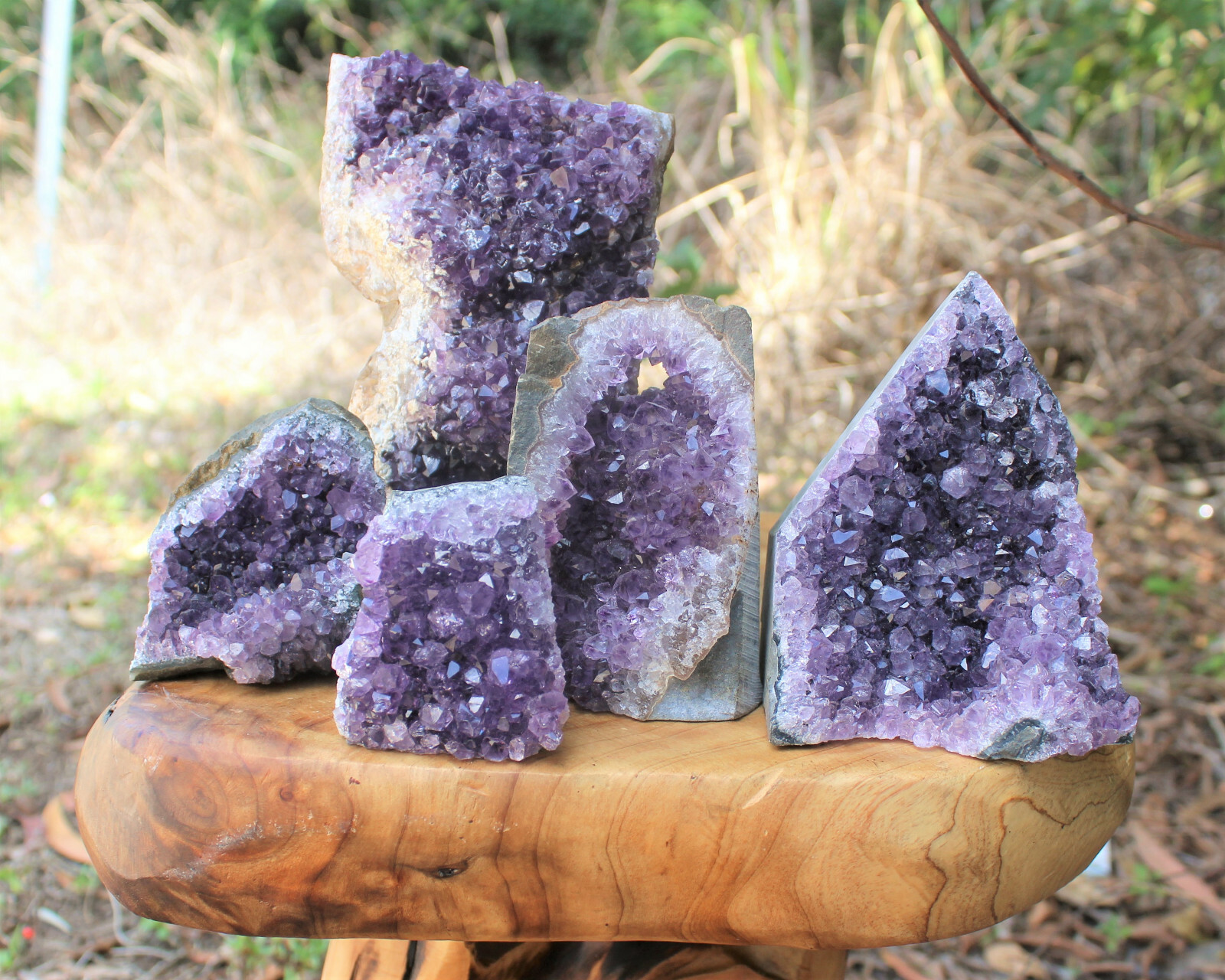 Clearance Amethyst Cut Base Crystal Geodes – Natural Quartz Cluster Specimens
