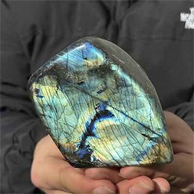 580g Natural Labradorite Quartz Crystal Spectrolite Mineral Reiki healing