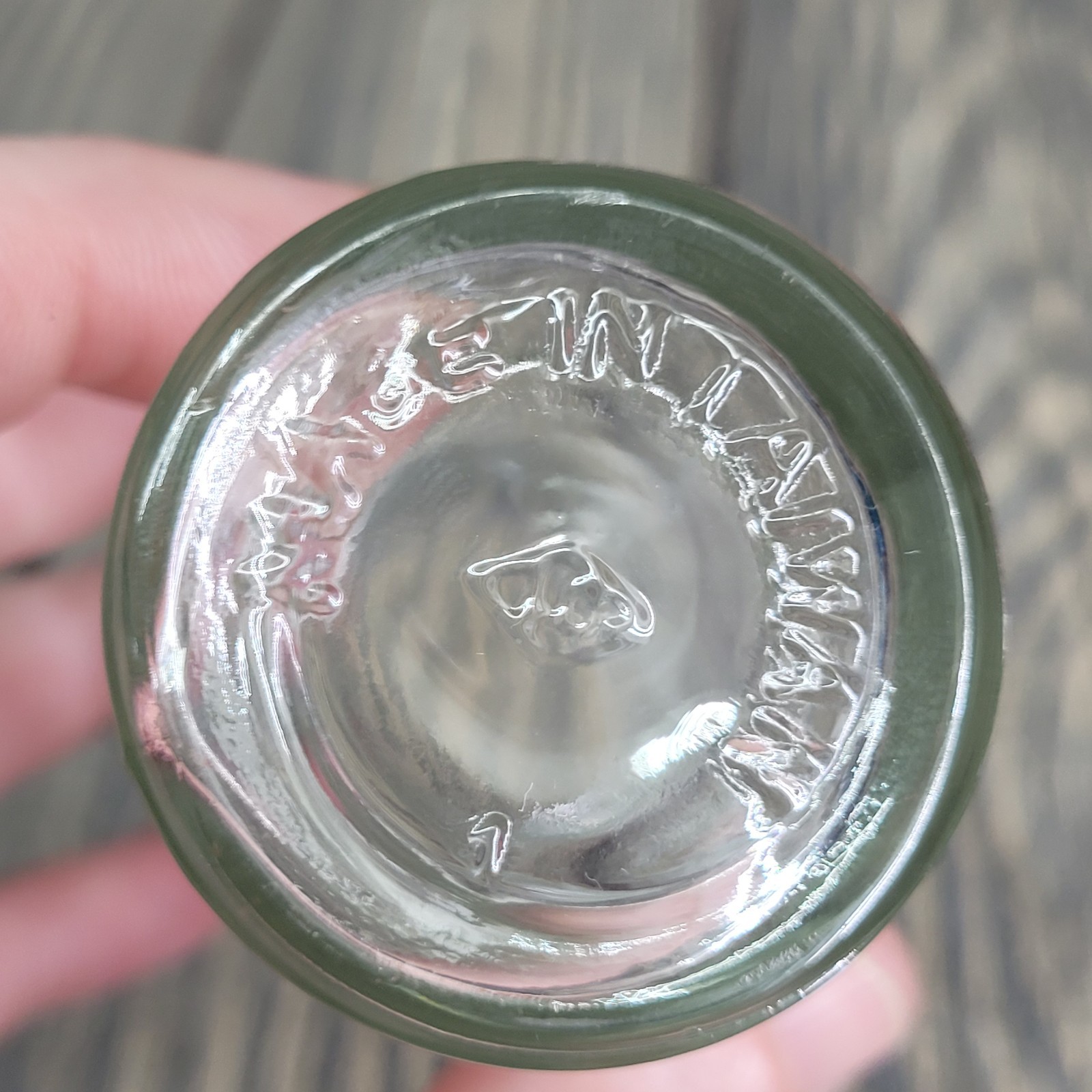 4oz Mixed Crystal Small Tumbles in Vintage Apothecary Glass Spice Jar w/ Stopper