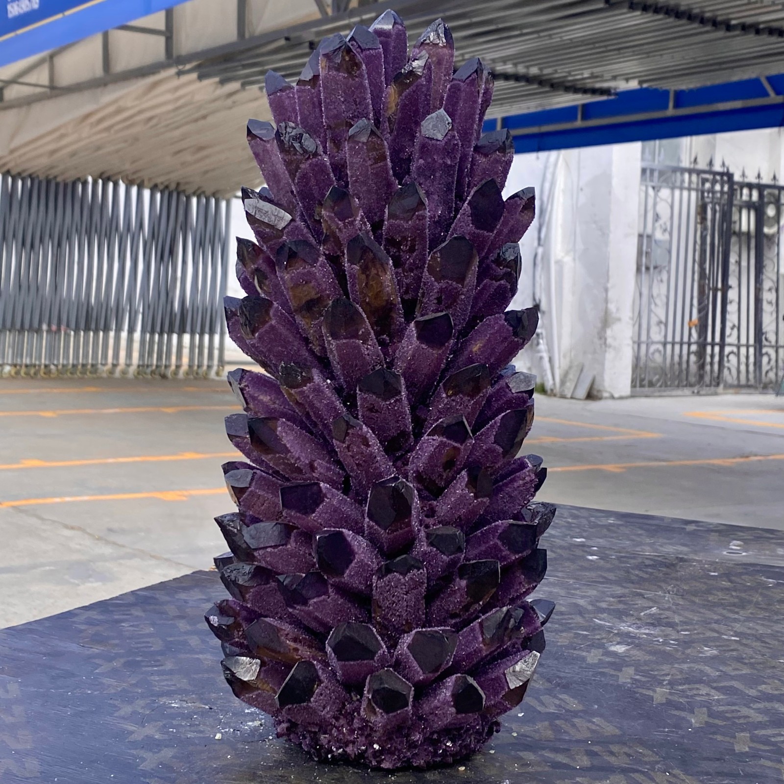 26.7LB Natural Purple Crystal Cluster/Flower Shape Mineral Specimen healing