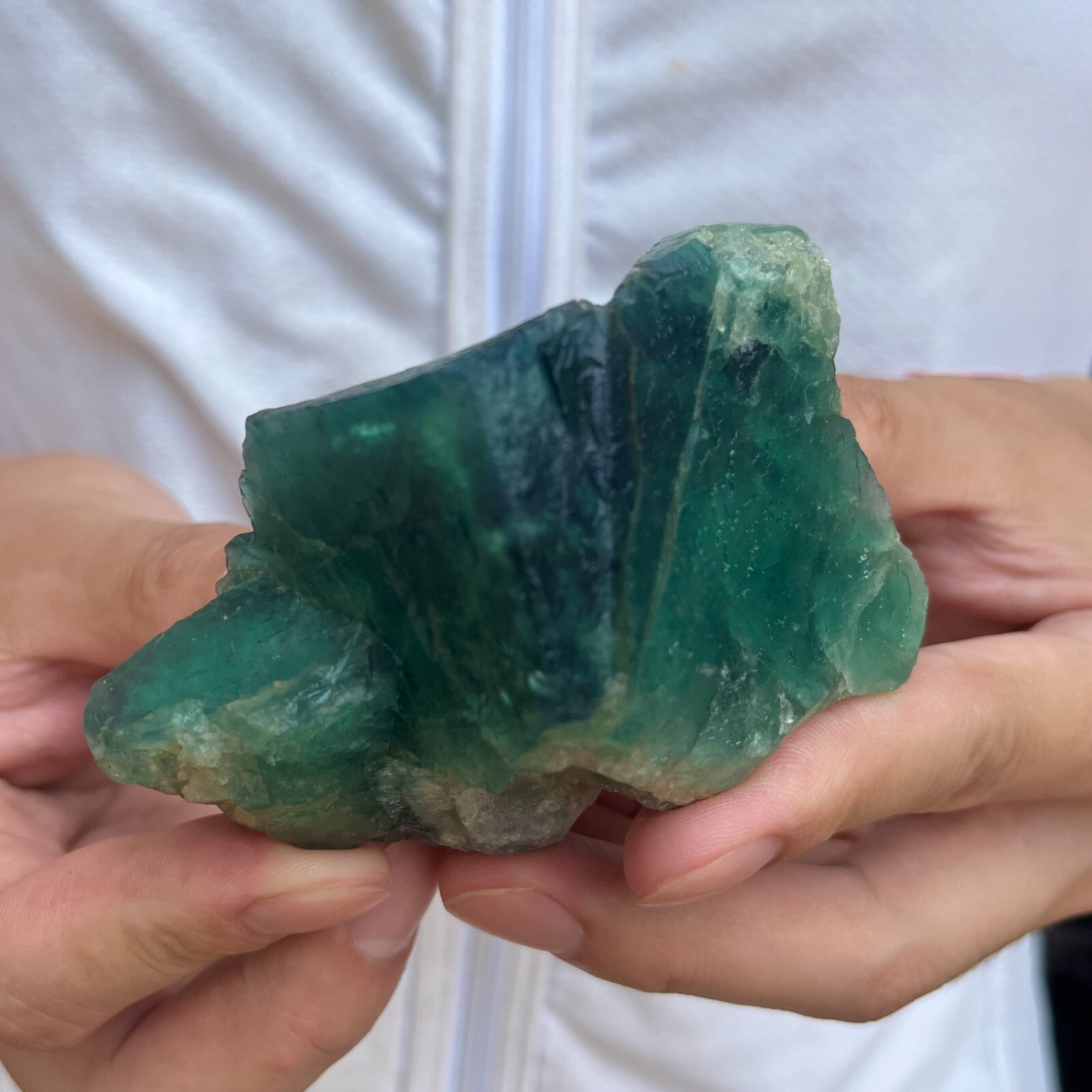 340g NATURAL Green Cube FLUORITE Quartz Crystal Cluster Mineral Specimen