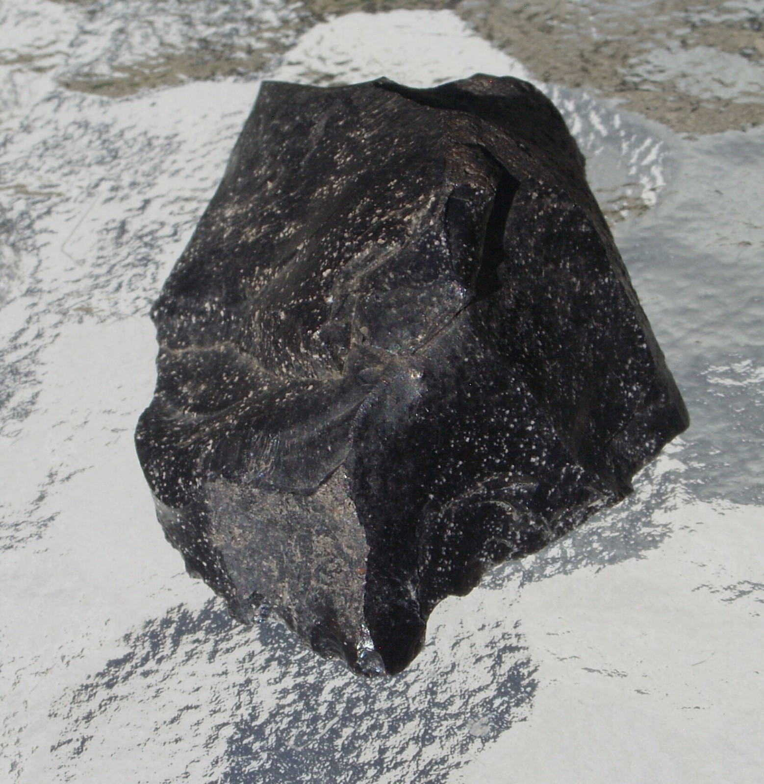 Raw Arizona Black Snowflake Obsidian Free Form Stone Medium 63mm 44 grams