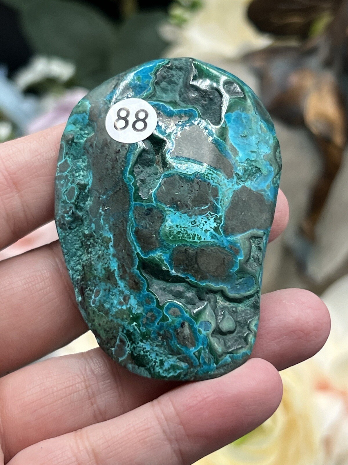 Natural “Malacolla” Malachite & Chrysocolla Freeforms L@@K Free ship & Gift