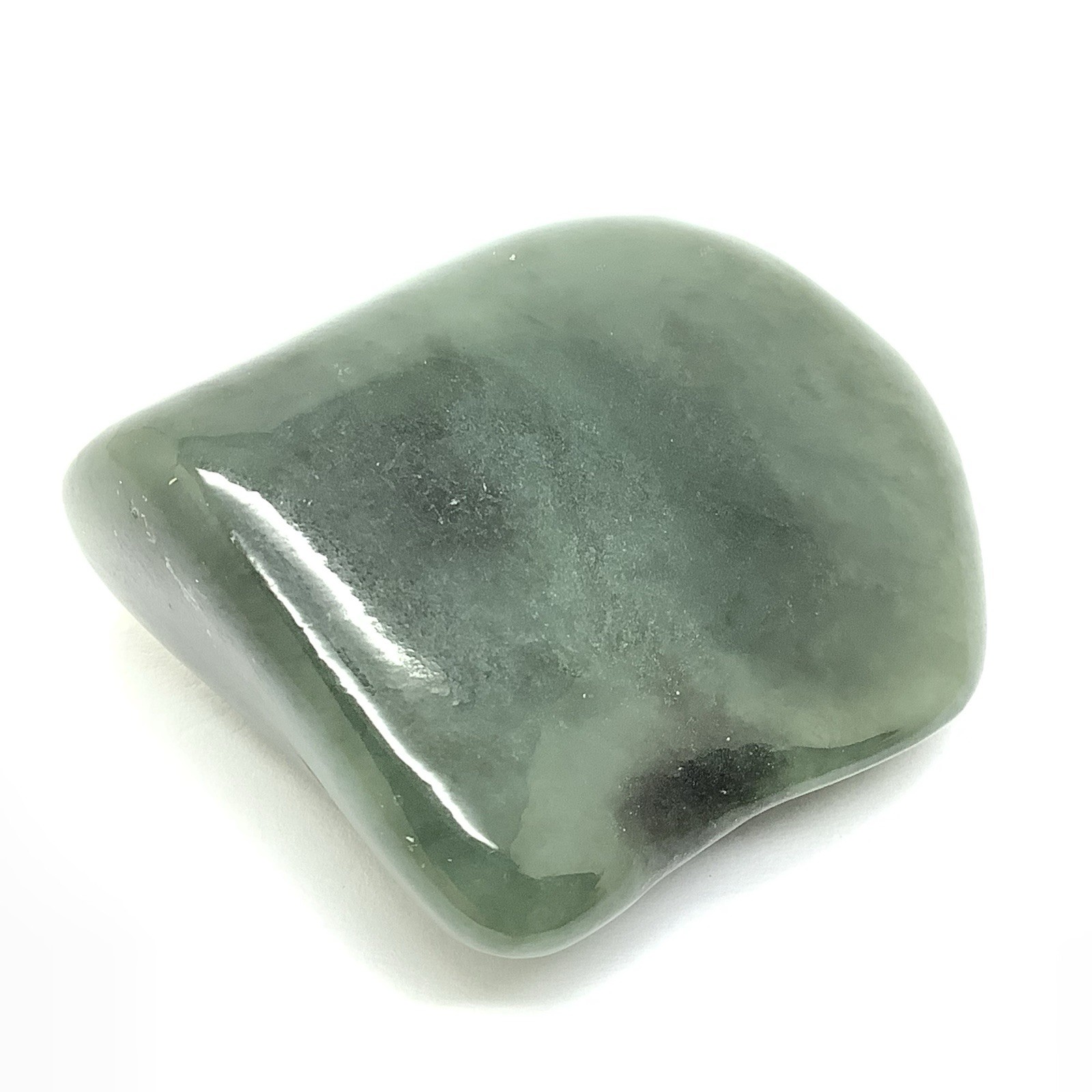 Siberian Jade Pebble Green Nephrite Jade Stone Polished Specimen Siberia 33g