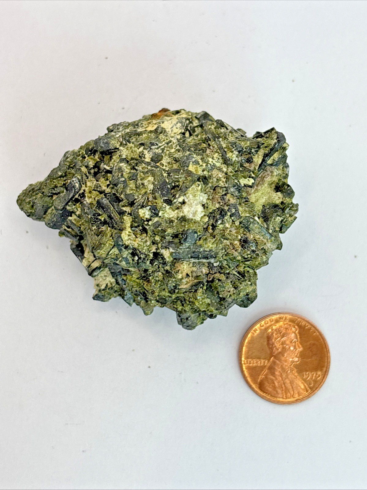 Beautiful Green Epidote Crystal Specimen 79 Grams