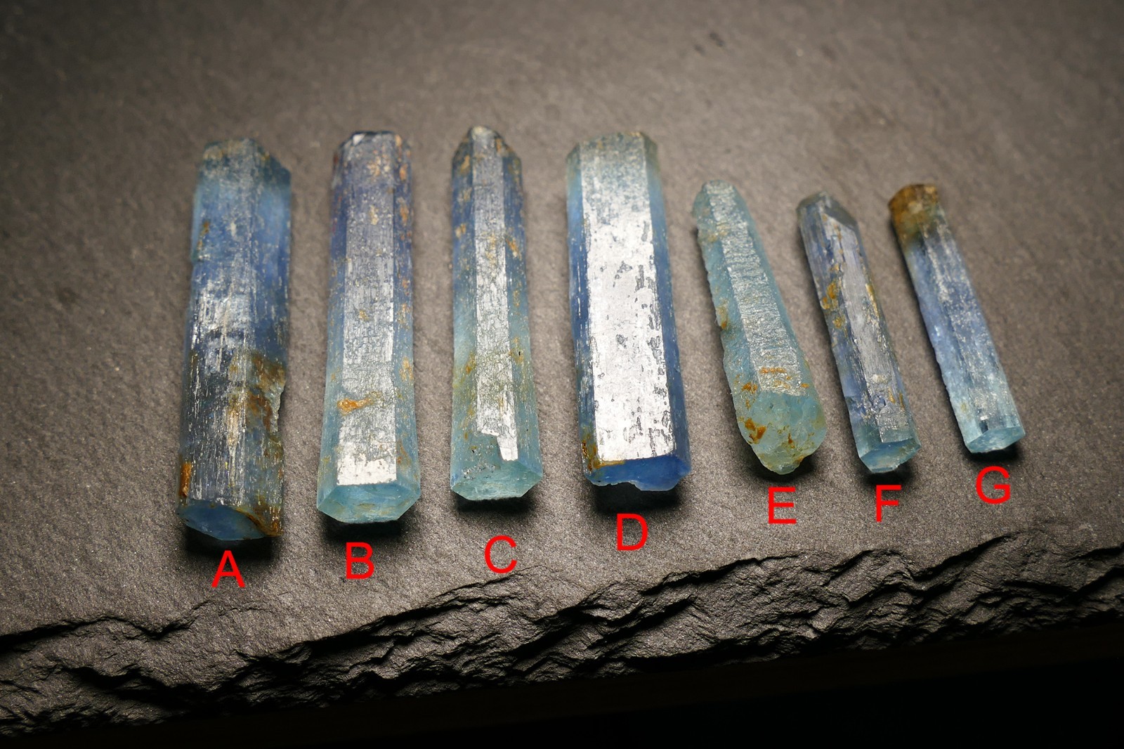 Well formed Natural Aquamarine Crystals 2.02