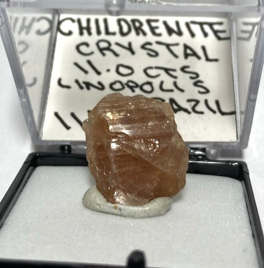 Rare Childrenite 11 ct. golden crystal Thumbnail from Linopolis Brazil