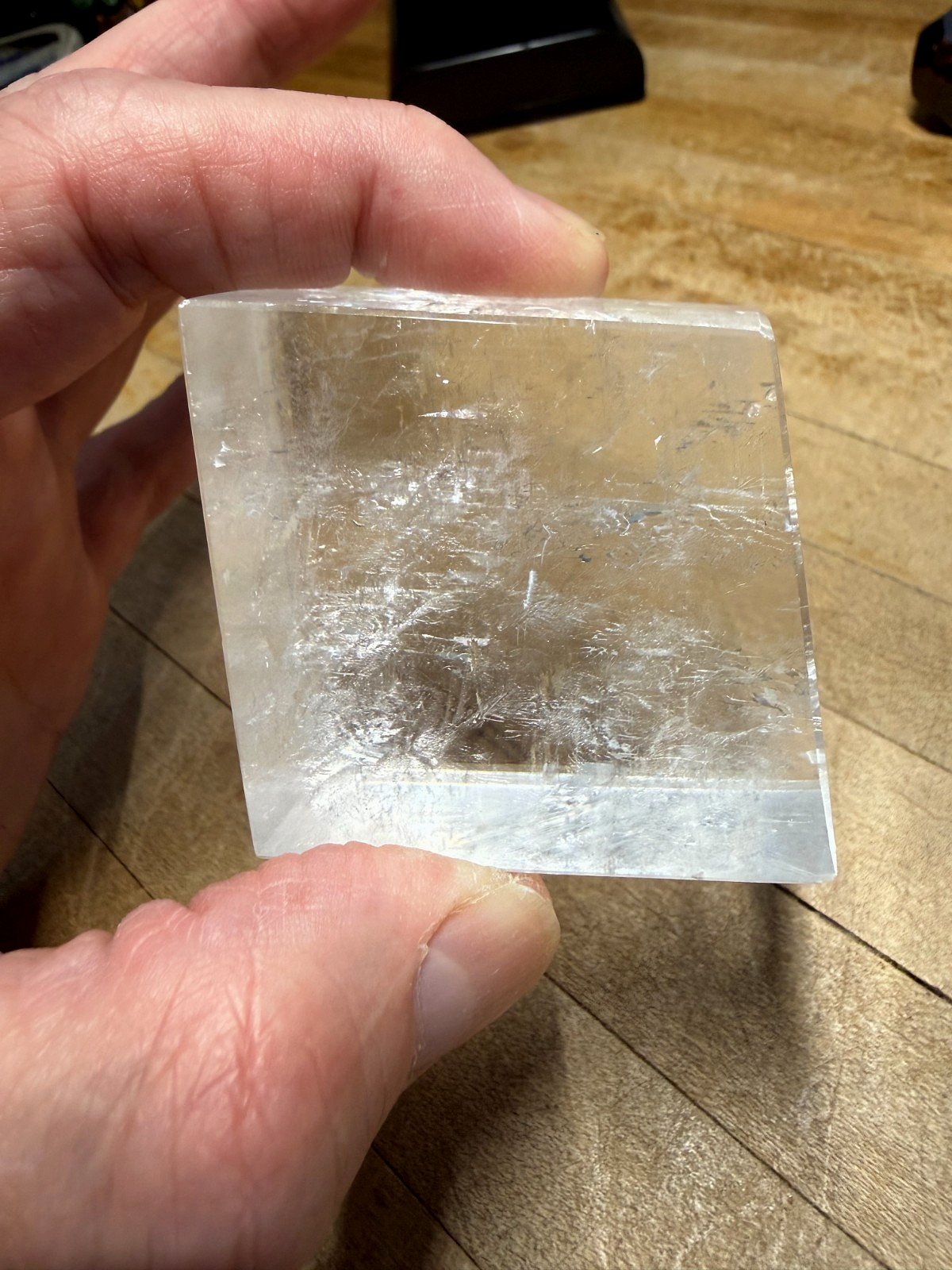 Calcite Rhombus Translucent Crystal Gemstone Cube Specimen 000
