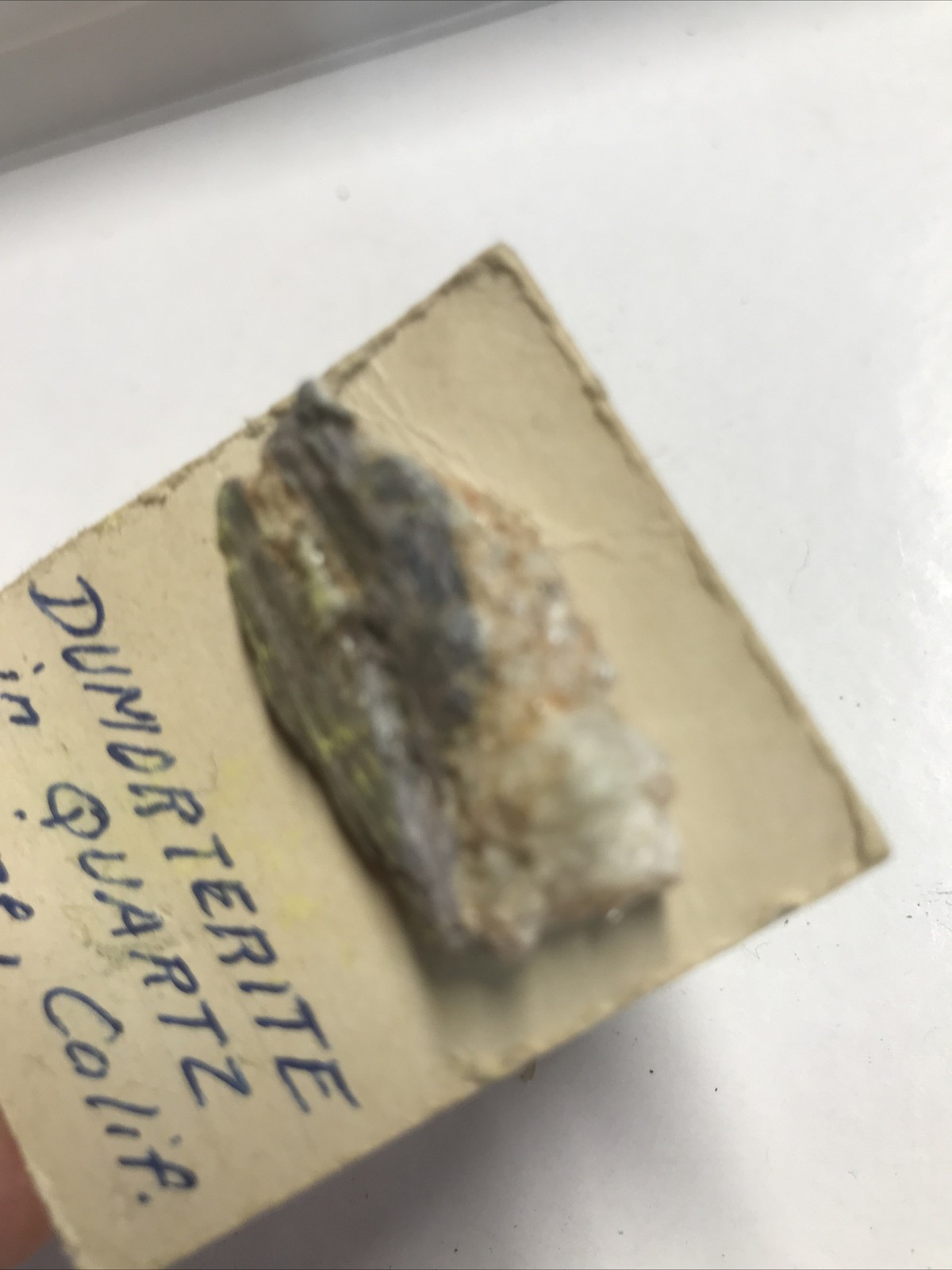 Dumortierite In Quartz ~5 Gramm 25 Ct. Alpine California Size 1”x1/2”