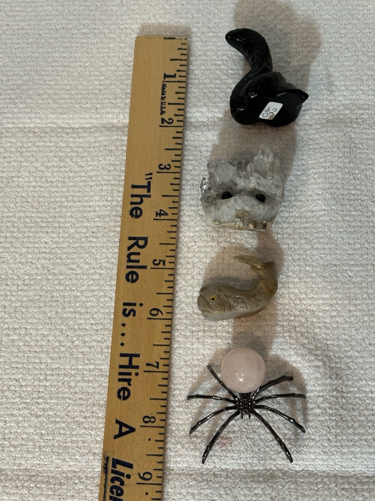 Lot Of 15 Crystal Gemstone Mini Animals And Figures Reikee Meditation