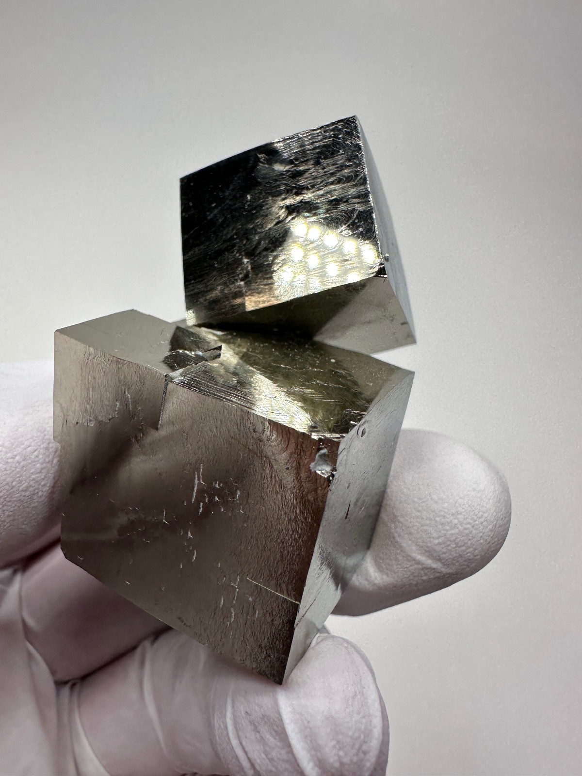 LARGE Rare Lusterous Entwined Interlocking Pyrite Cube Cluster_Spain