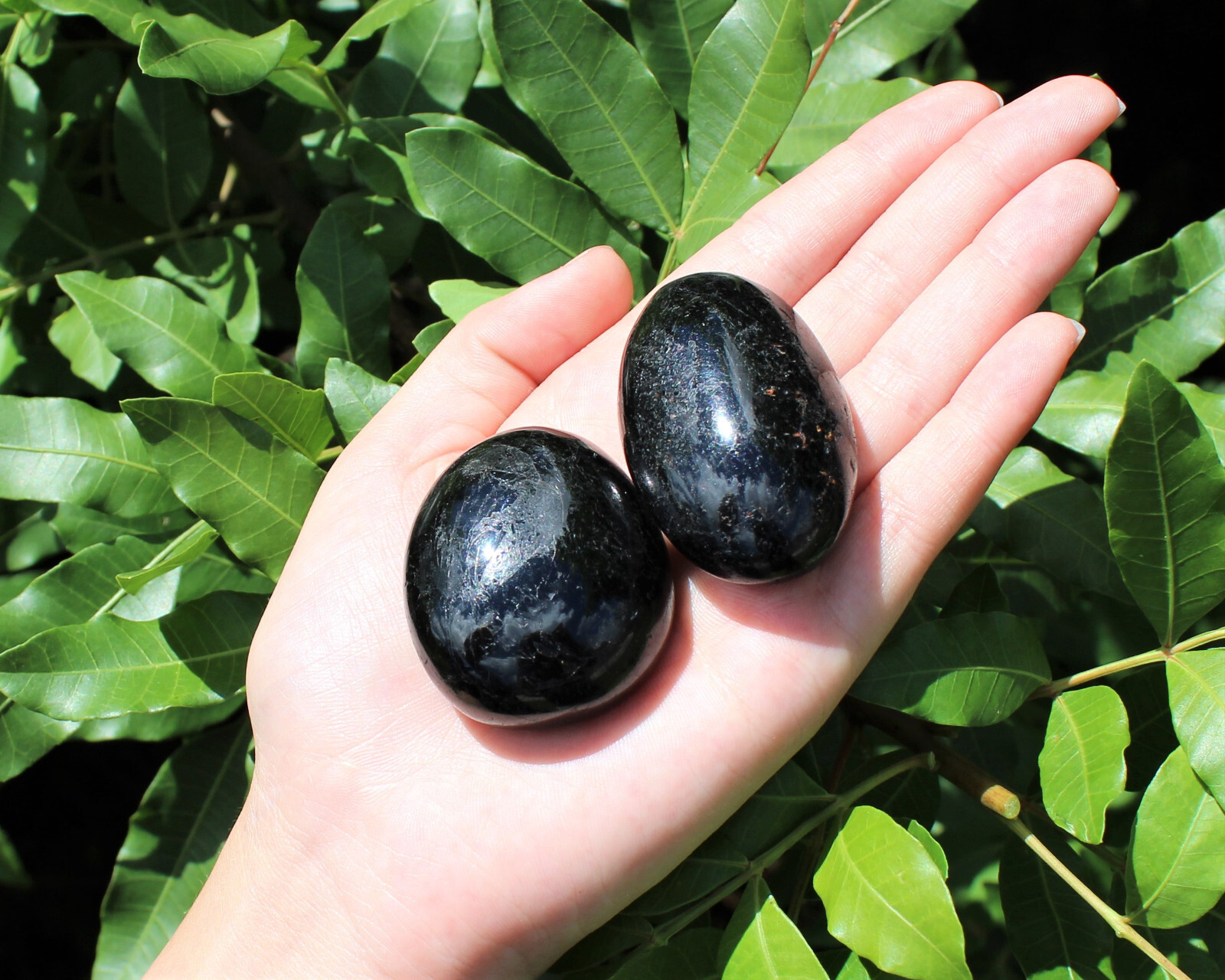 Wholesale Bulk Lot Black Tourmaline Palm Stones – Polished Tourmaline Pebbles