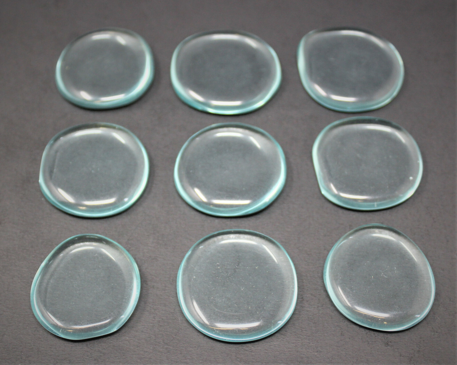 Blue Aqua Obsidian Palm Stone MEDIUM, Smooth Obsidian Polished Worry Stone