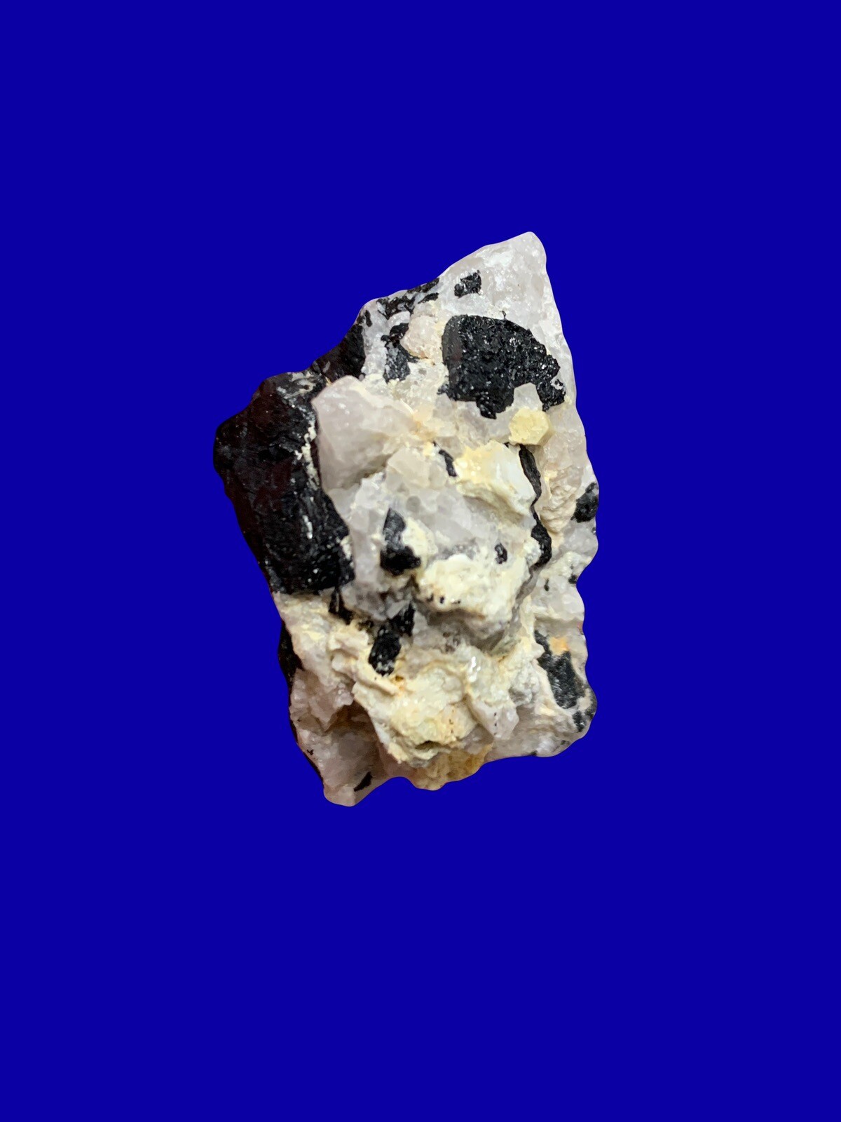 Golden Beryl (Heliodor)/Black Tourmaline. Crystals Gemstones Rocks Minerals