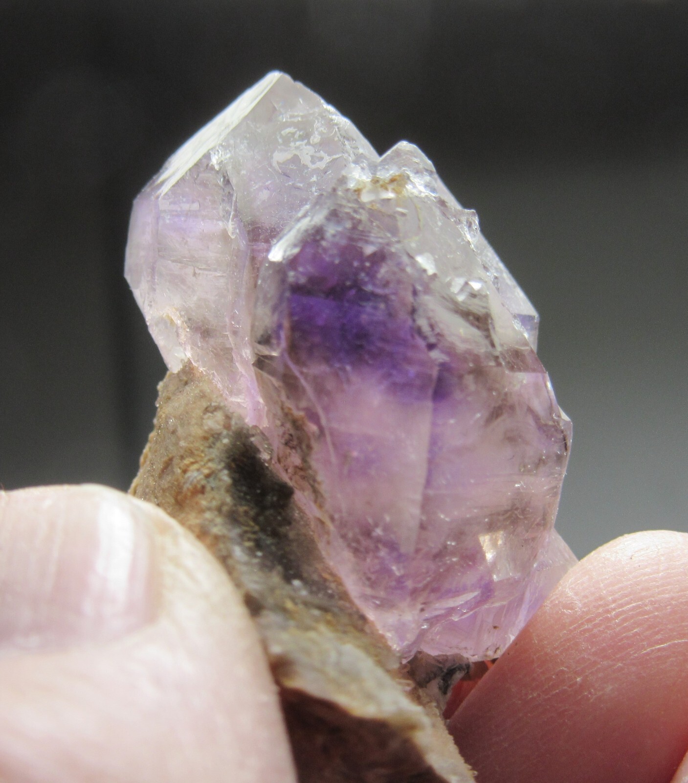 Czechoslovakia Amethyst Quartz 1 5/8″ Cluster on Matrix Collectible CAQCM-7s