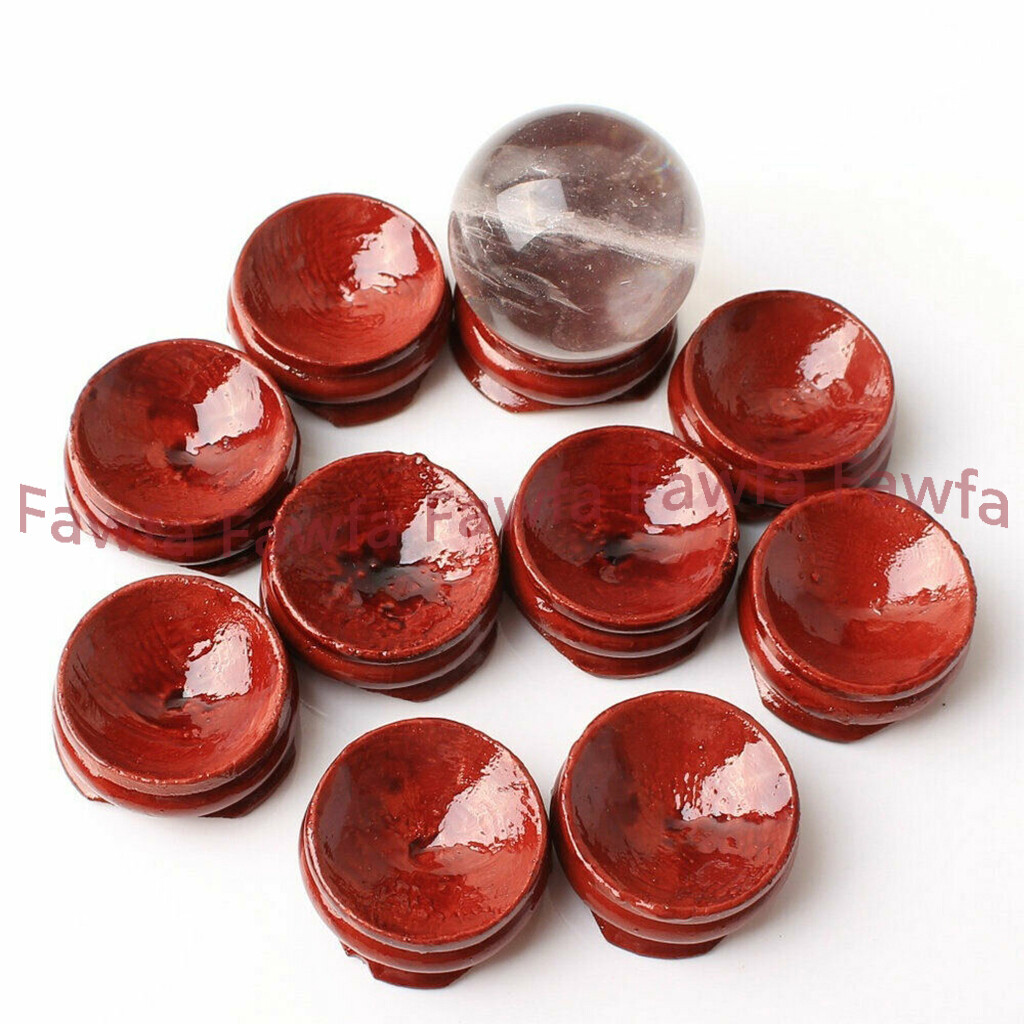 Wood Display Stand For 20-60MM Crystal Ball Sphere Globe Stone Holder Egg