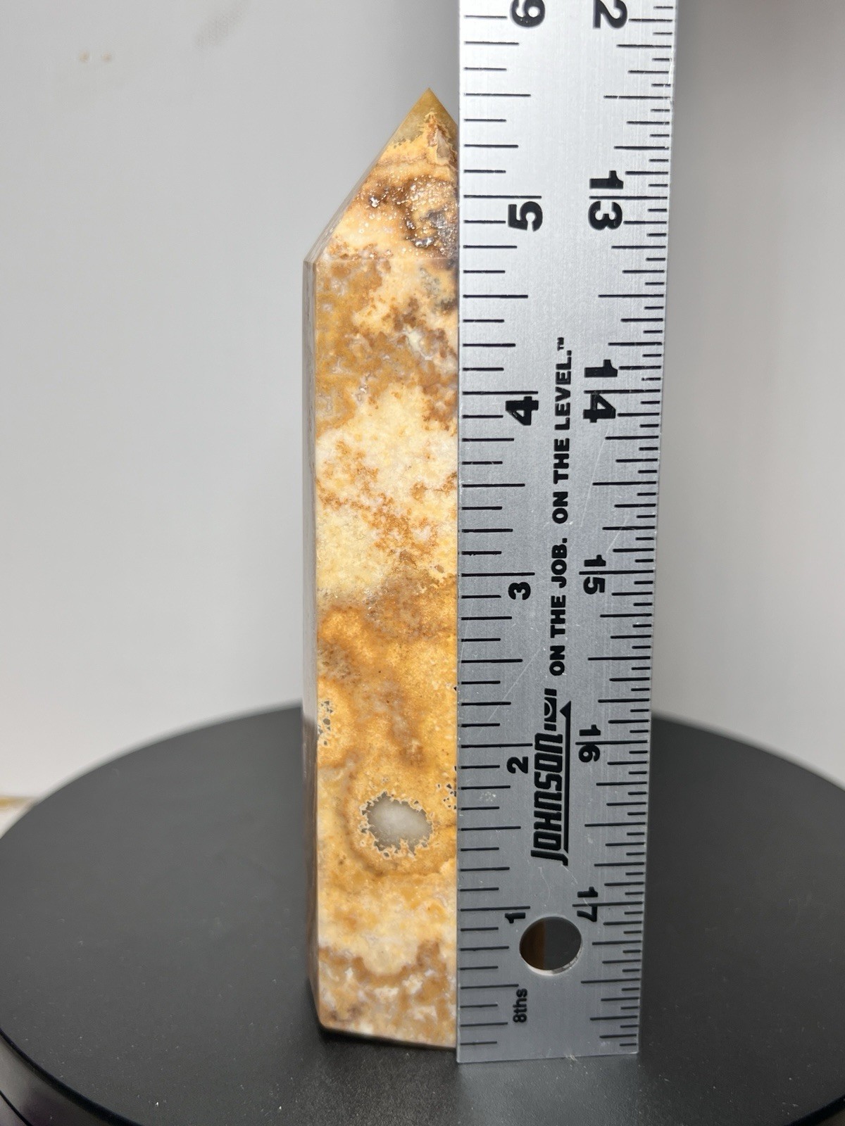 Crazy Lace Agate 2 Piece Set – Tower & Sphere w/holder 65mm