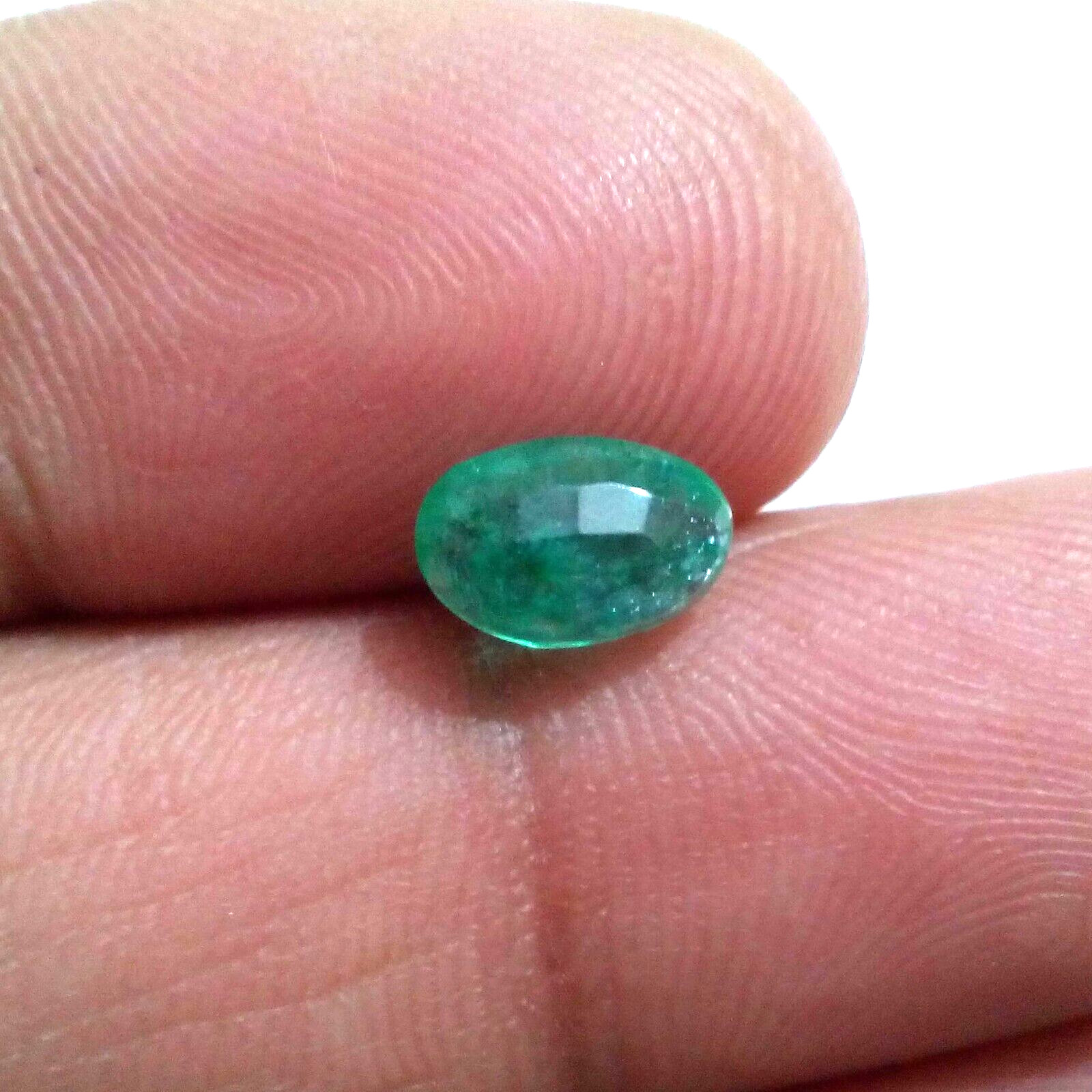 Fabulous Zambian Emerald Faceted Oval 1.40 Crt Natural Green Loose Gemstone