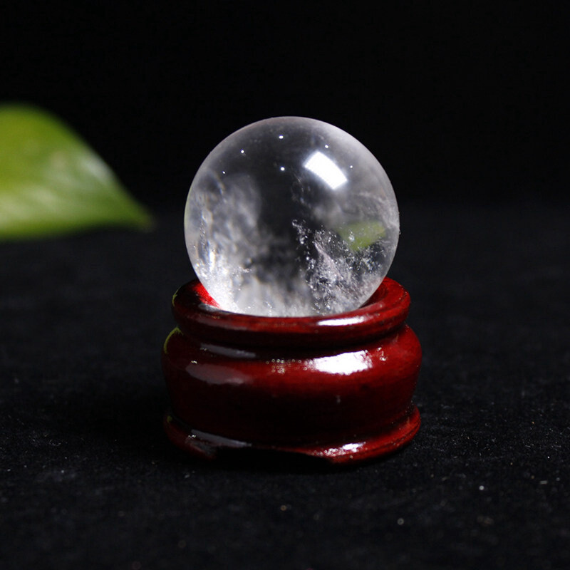 40mm Natural Clear Quartz Crystal Sphere Stone Chakra Healing Energy Ball + Base