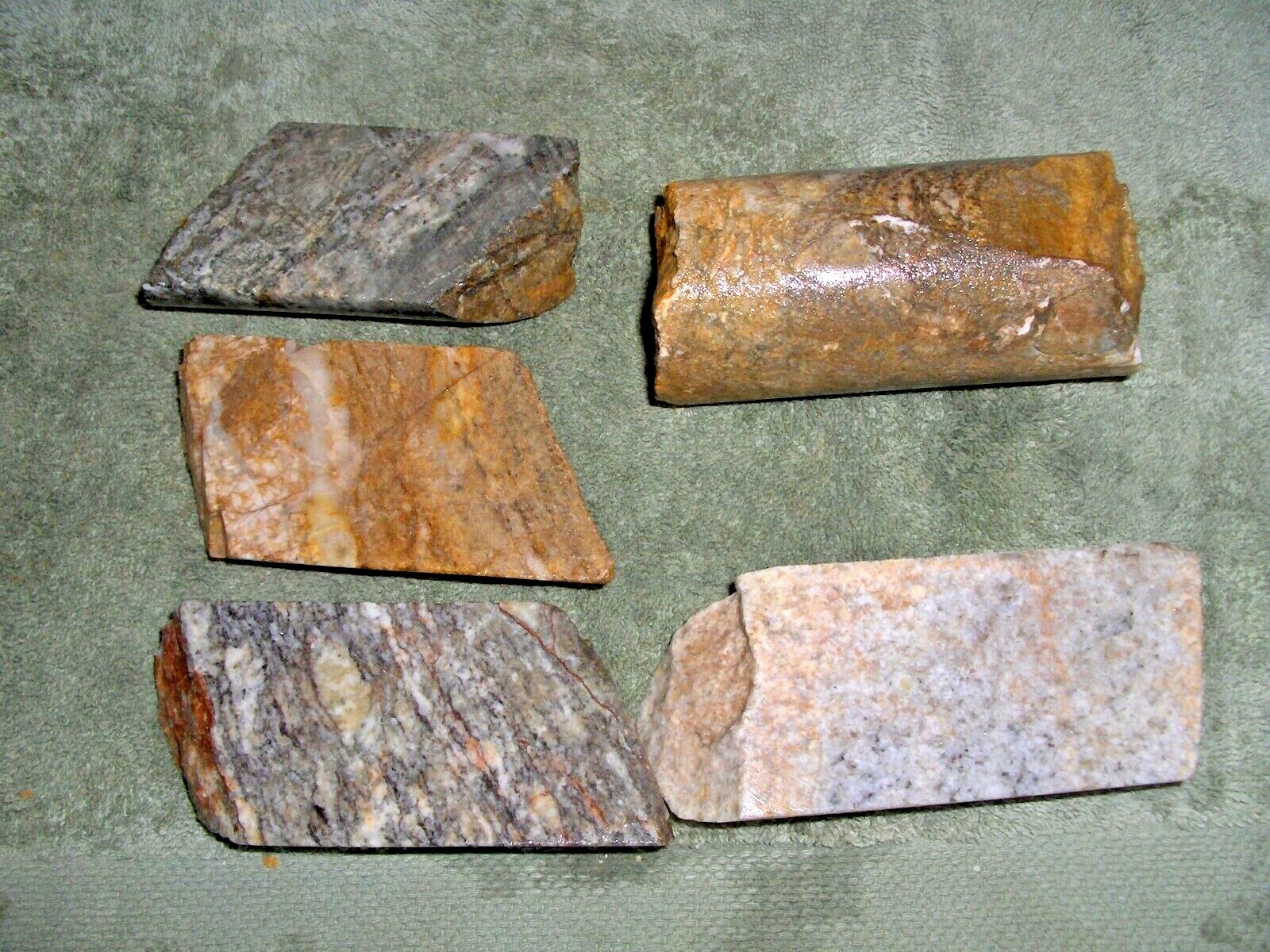 Split Drill Core Samples From Alaska Gold Mine 5 Pieces # 8