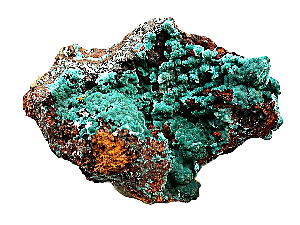 MINERALS : BOTRYOIDA ROSASITE WITH SOME AURICHALCITE XTLS. OJUELA MINE IN MEXICO