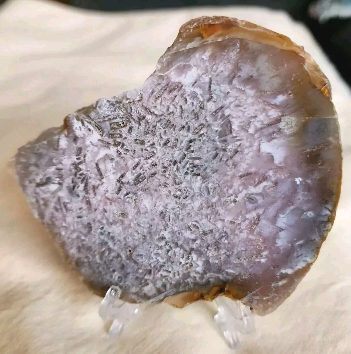 Natural Polished 3.75″ Pink Amethyst Slab Slice – USA