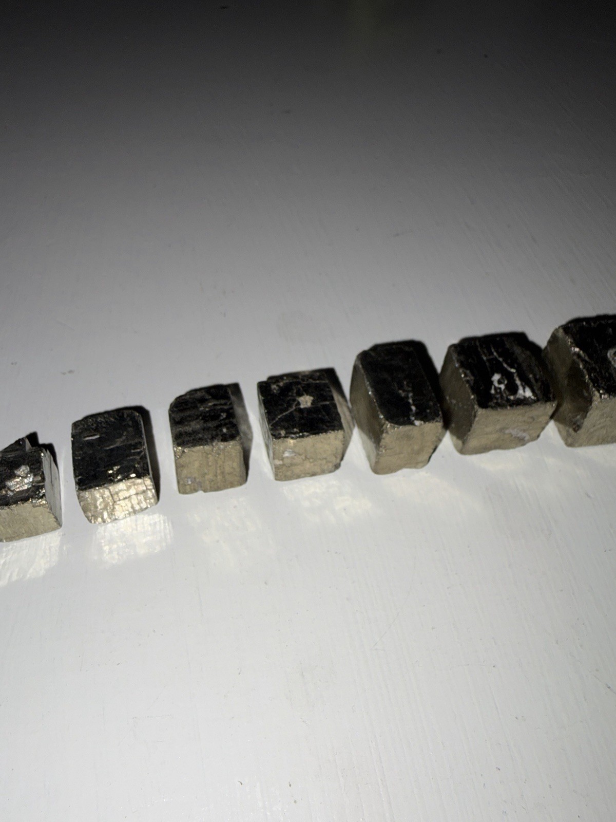 Gold Iron Pyrite Crystal Cubes (12 Cubes) Rough Raw Fools Gold 8.4oz