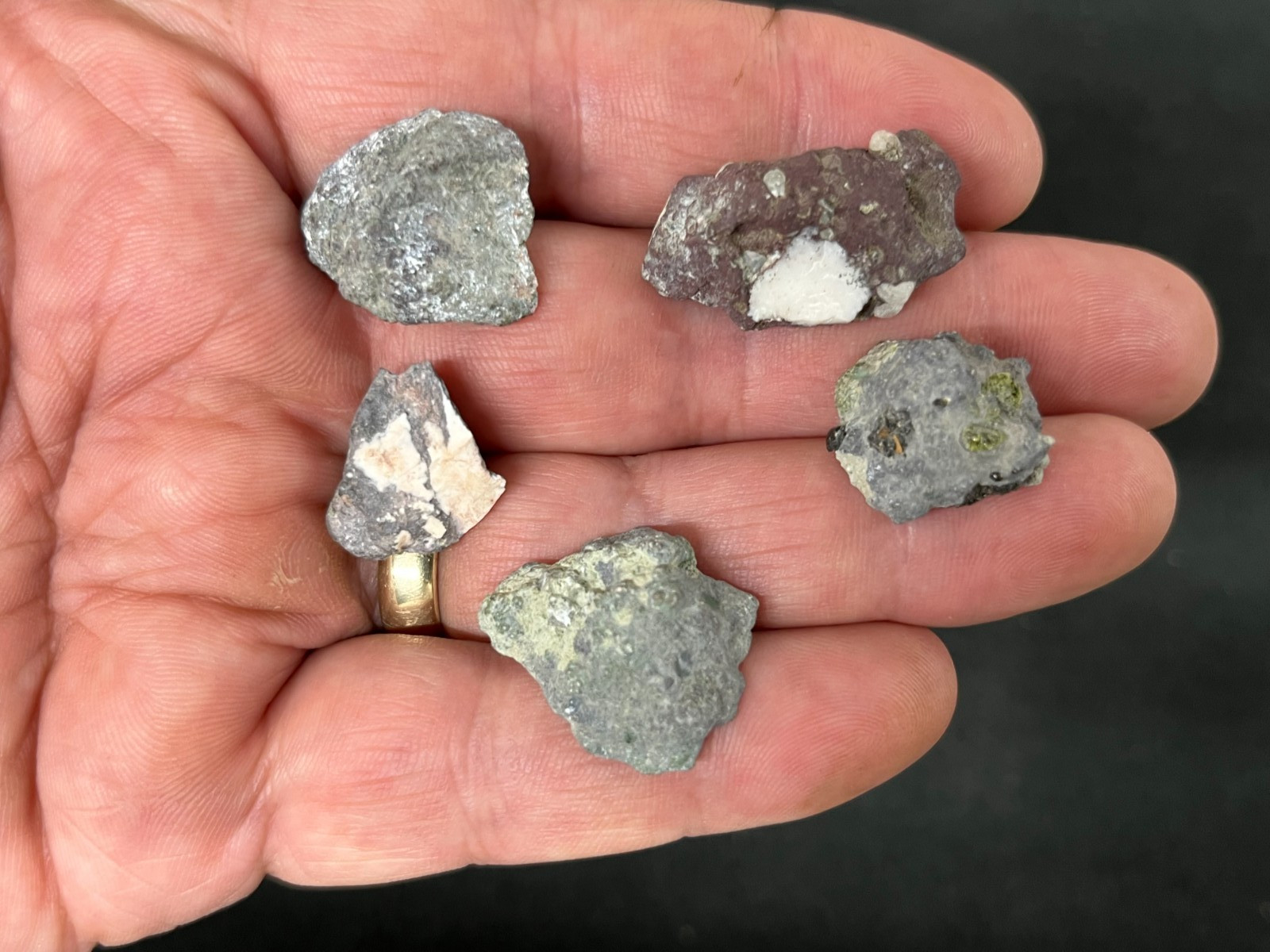 Lot of 5 pieces of Datolite Keweenaw Peninsula, Michigan